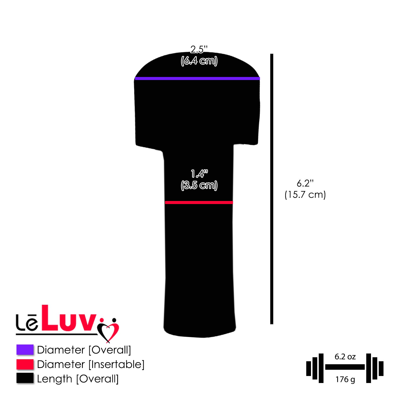 LeLuv Penis Pump Magic Sleeve - Small Vacuum Seal Sleeve for 1.5 to 1.75