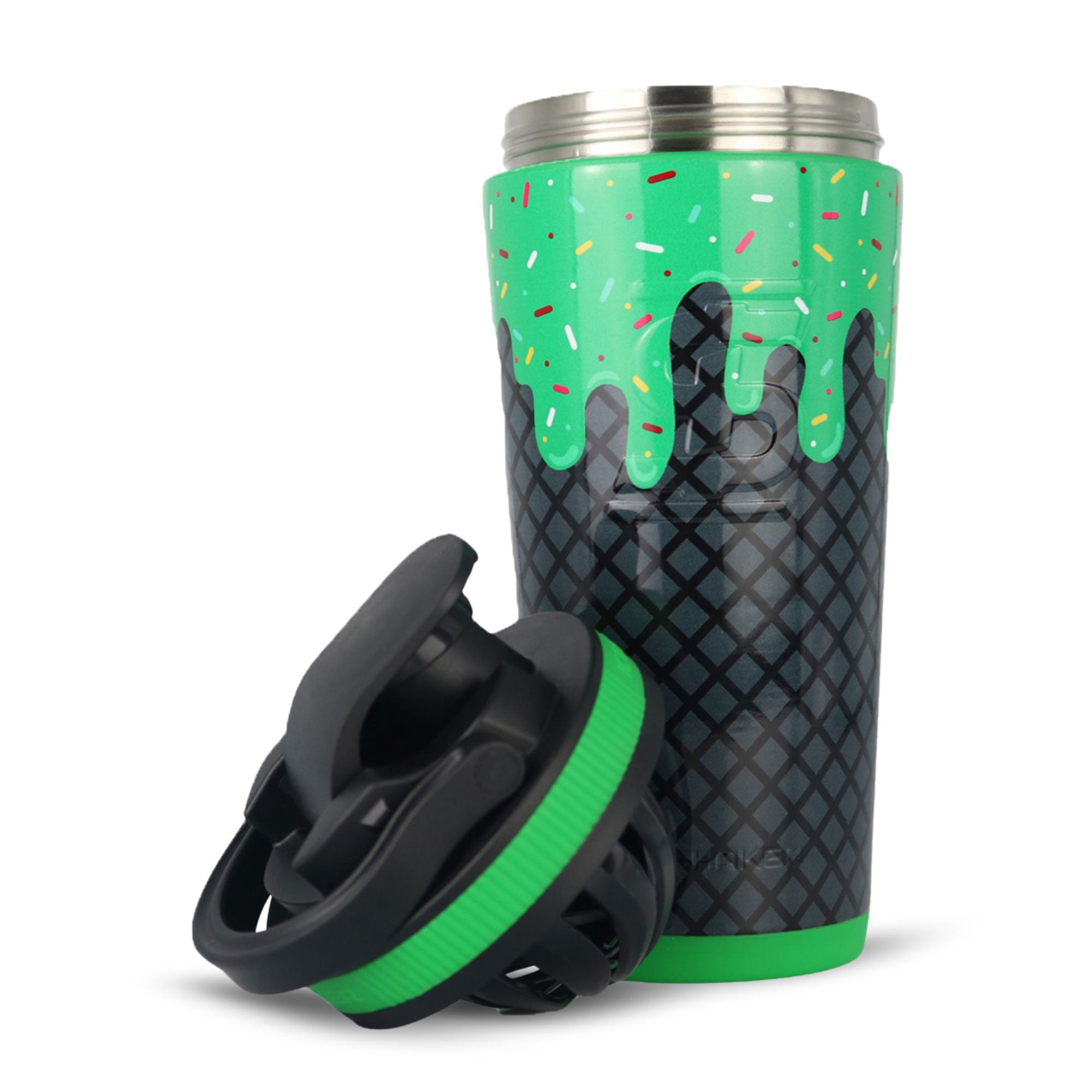 26oz Insulated Stainless Steel Ice Shaker Bottle with Dragon Drip Design - Perfect for Gym, Workouts, and Outdoor Sports