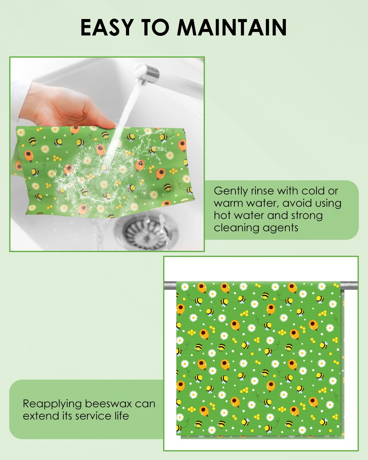 Organic Beeswax Food Wraps 1 Meter Roll (13
