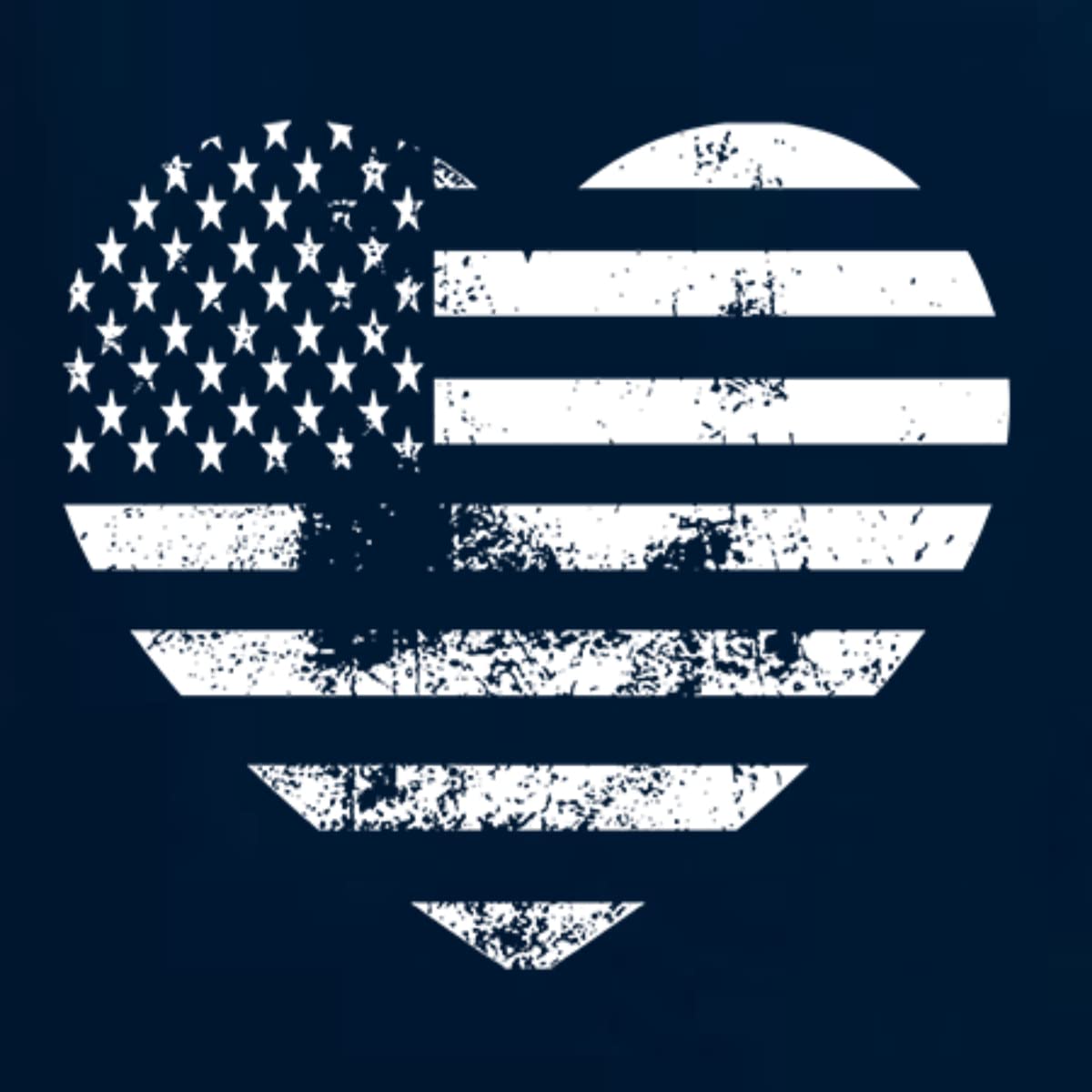 Wild Bobby USA Flag Heart Patriotic Men's Graphic T-Shirt - American Pride Casual Tee for 4th of July, Veterans Day & Patriotic Events