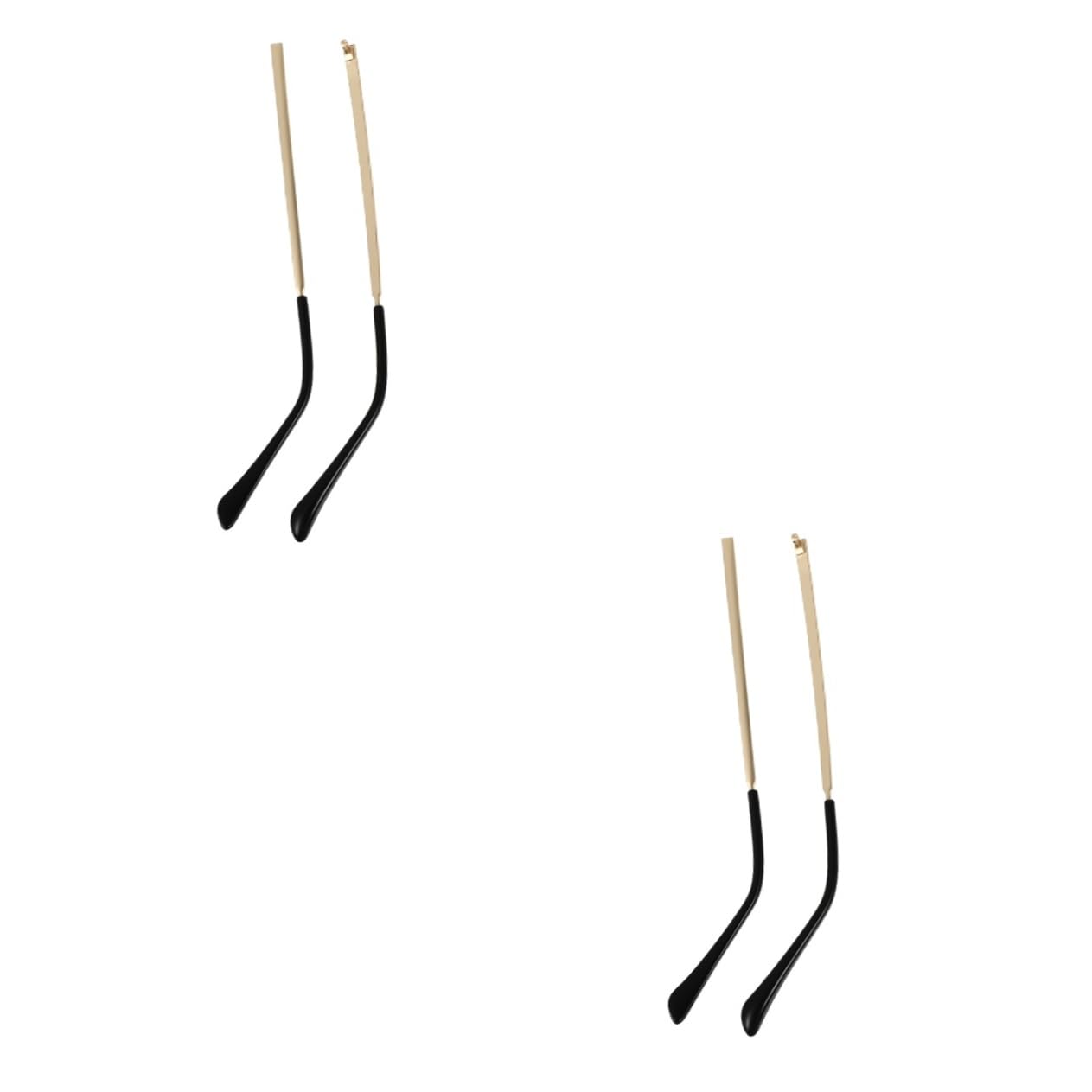 Healvian 2 Pairs Universal Glasses Replacement Temples - Gold Sunglasses & Reading Glasses Arm Hinge Holder Ear Clip Accessories for Men & Women - Perfect for Daily Wear, Outdoor Activities, and Fashion Accessories