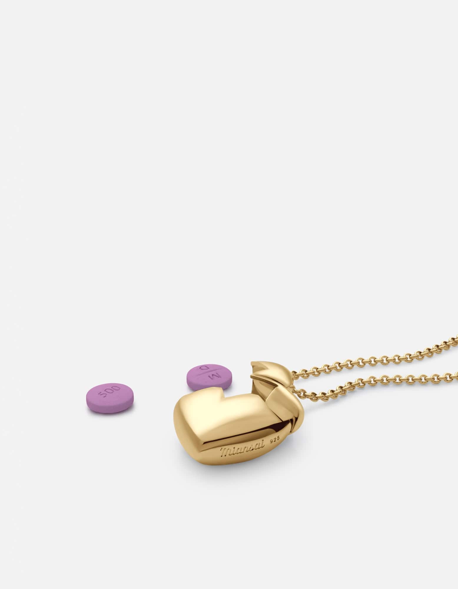 Heart Locket Pendant Necklace - 14K Gold Vermeil Jewelry for Women, Gift for Her - Perfect for Valentine's Day, Anniversary & Romantic Occasions