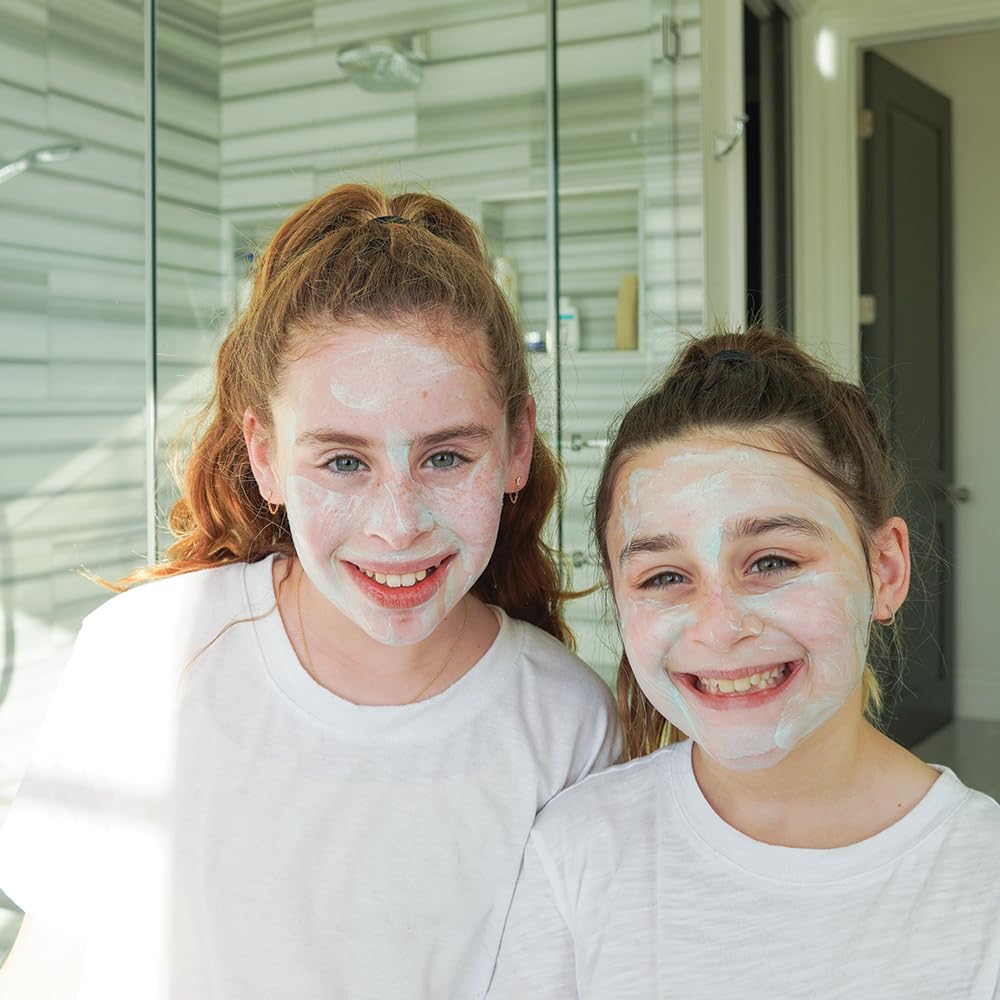 MILAJ Frosted Ash Probiotic & Turmeric Face Mask - Whipped Moisturizing Deep Pore Cleanser for Kids & Teens (Ages 5-15) | Clean Skincare for Acne, Blackheads & Oily Skin | Perfect for Daily Use & Spa Nights