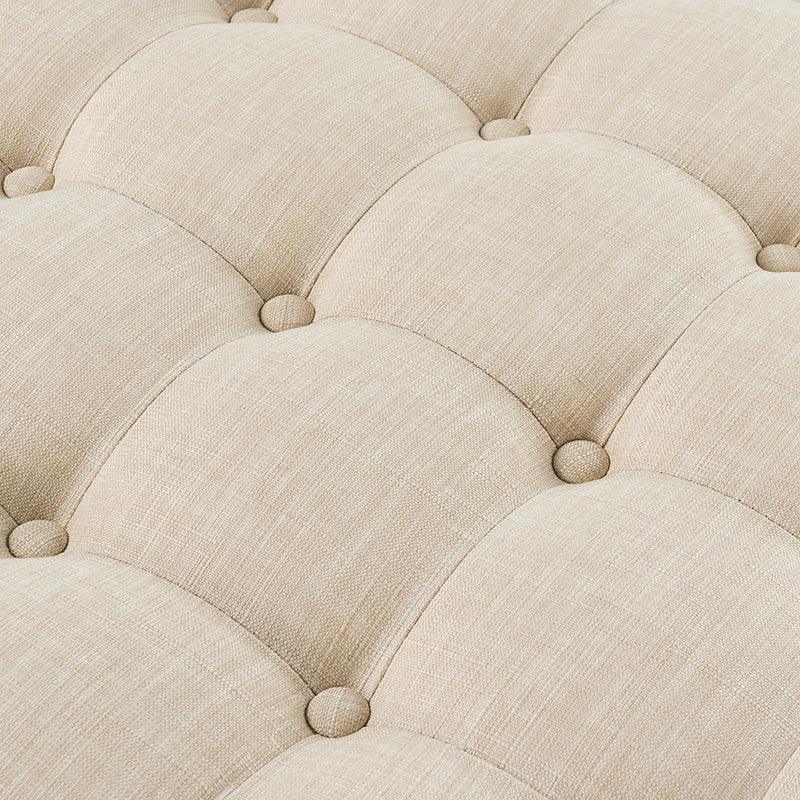 Danilynn Tufted Round Cocktail Ottoman Coffee Table - Stylish Footrest & Side Table for Living Room, Bedroom & Lounge Areas