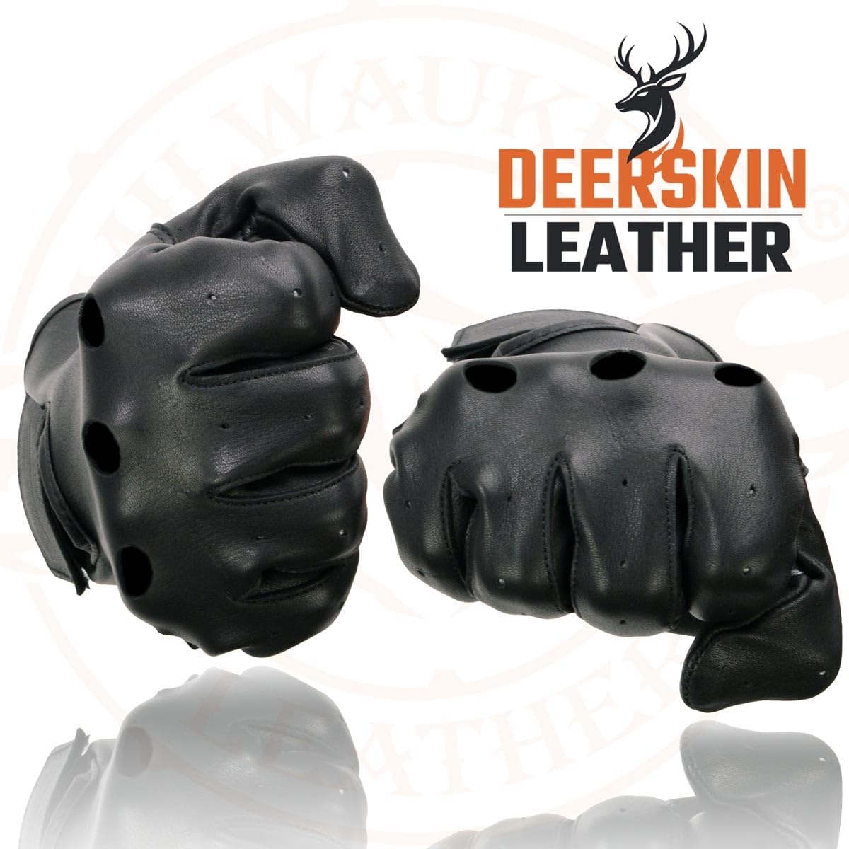 Premium Men's Deerskin Driving Gloves - Soft Leather, Comfortable Grip - Ideal for Road Trips, Commuting & Classic Car Enthusiasts