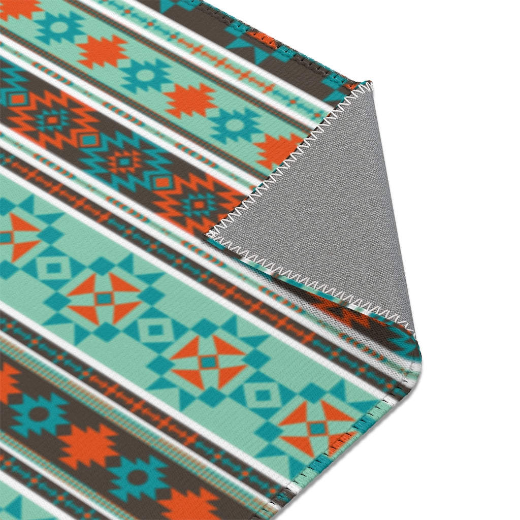 Stylish Geometric Southwestern Area Rug - Boho Chic Home Decor for Living Room, Bedroom & Office