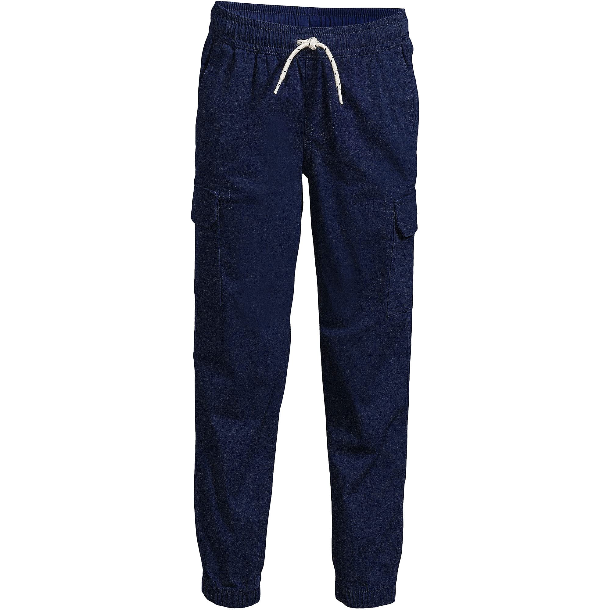 Lands' End Boys Iron Knee Pull-On Stretch Woven Jogger Pants - Durable & Comfortable for Play, School & Everyday Wear