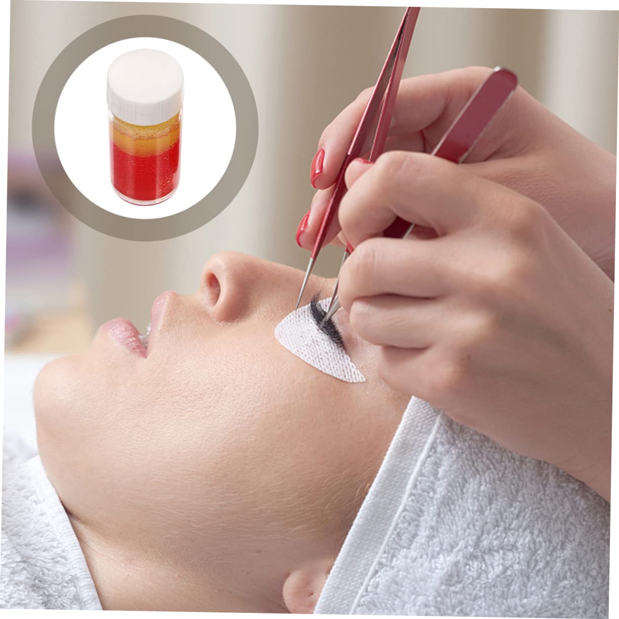 3pcs Portable Tweezer Cleaner Set - Lash Extension Glue Remover for Professional & Home Use