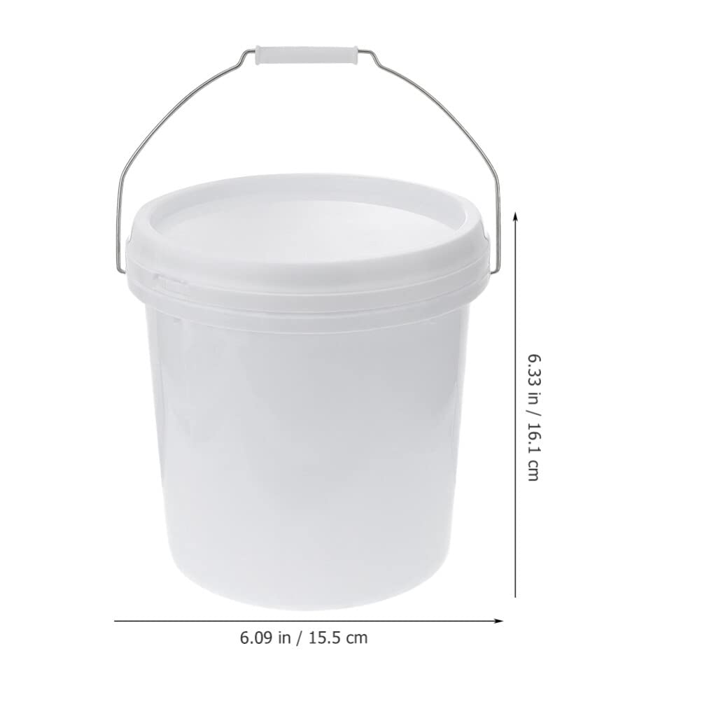 LIFKOME 5-Pack 2L Plastic Paint Buckets with Lids & Handles - Empty Paint Storage Cans for Arts, Crafts, DIY Projects, Party Favors - Perfect for Home Painting, School Projects, and Workshop Organization