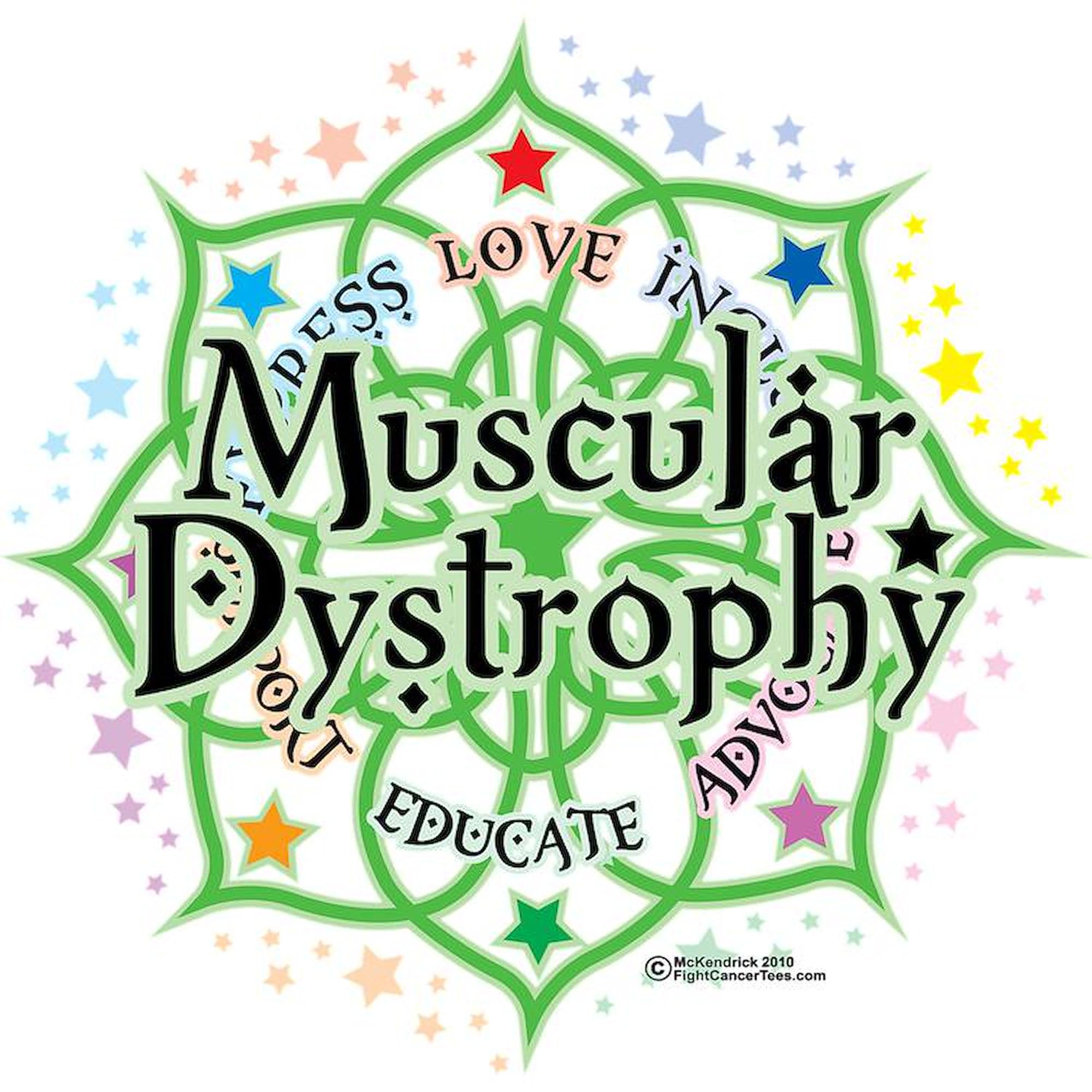 Muscular Dystrophy Awareness Lotus Square Car Magnet - 3