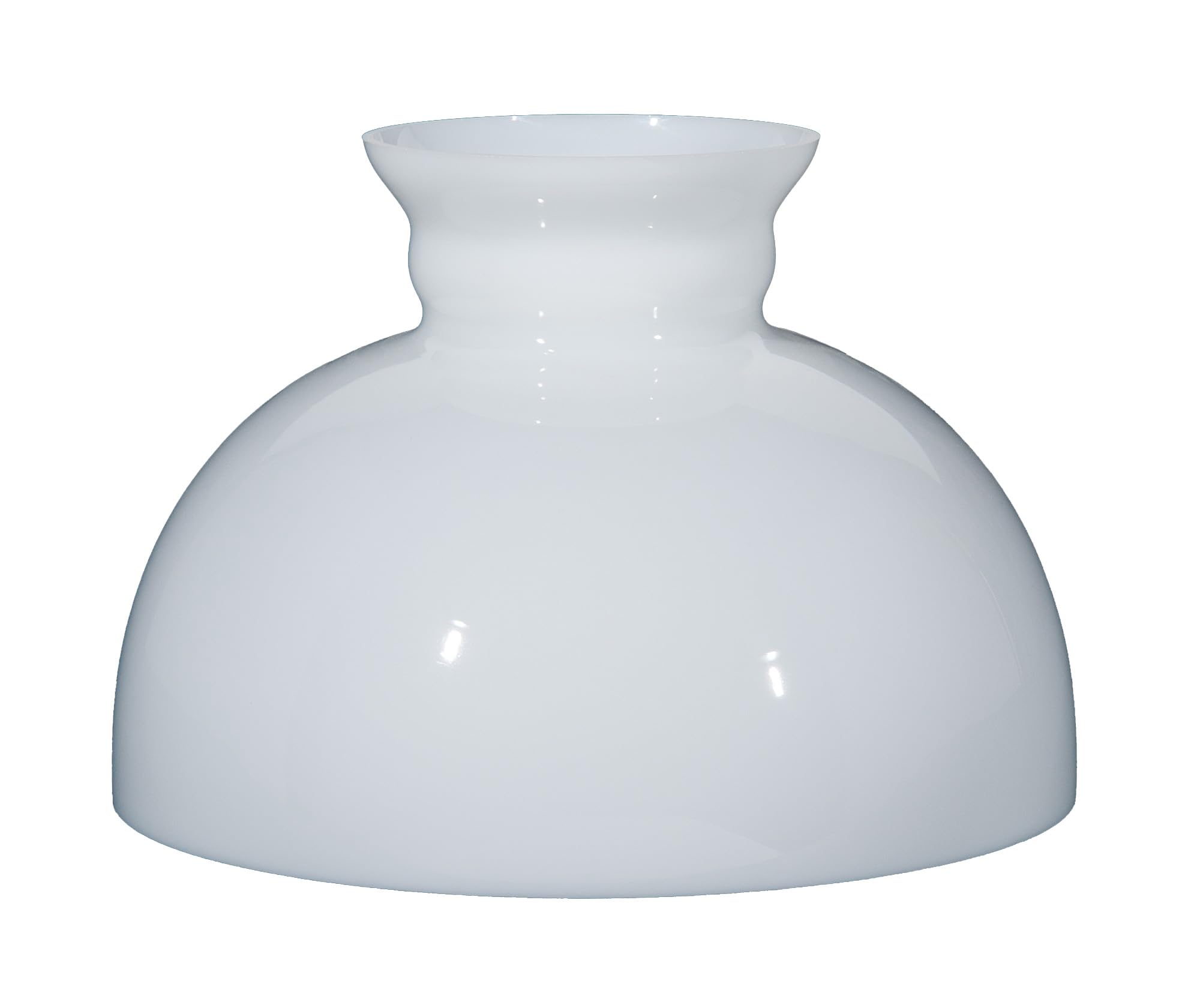 B&P Lamp® 12 Inch Opal Glass Student Lamp Shade with Plain Top - Perfect for Study Rooms, Libraries, and Vintage Style Lighting