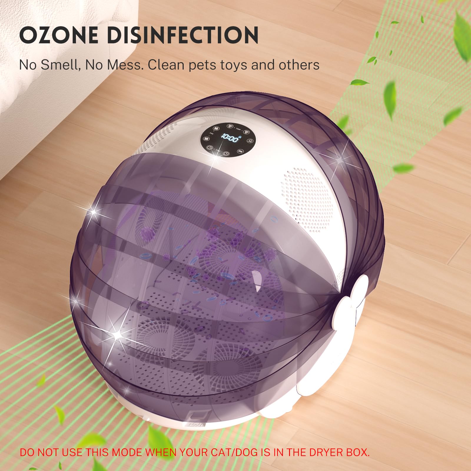 Foldable Automatic Pet Dryer Box for Cats & Small Dogs - Ultra Quiet Hair Dryer with 8 High-Speed Fans, 360° Drying, Temperature Control, 4-Speed Settings & Timer - Perfect for Grooming, Bathing & Quick Drying After Outdoor Adventures
