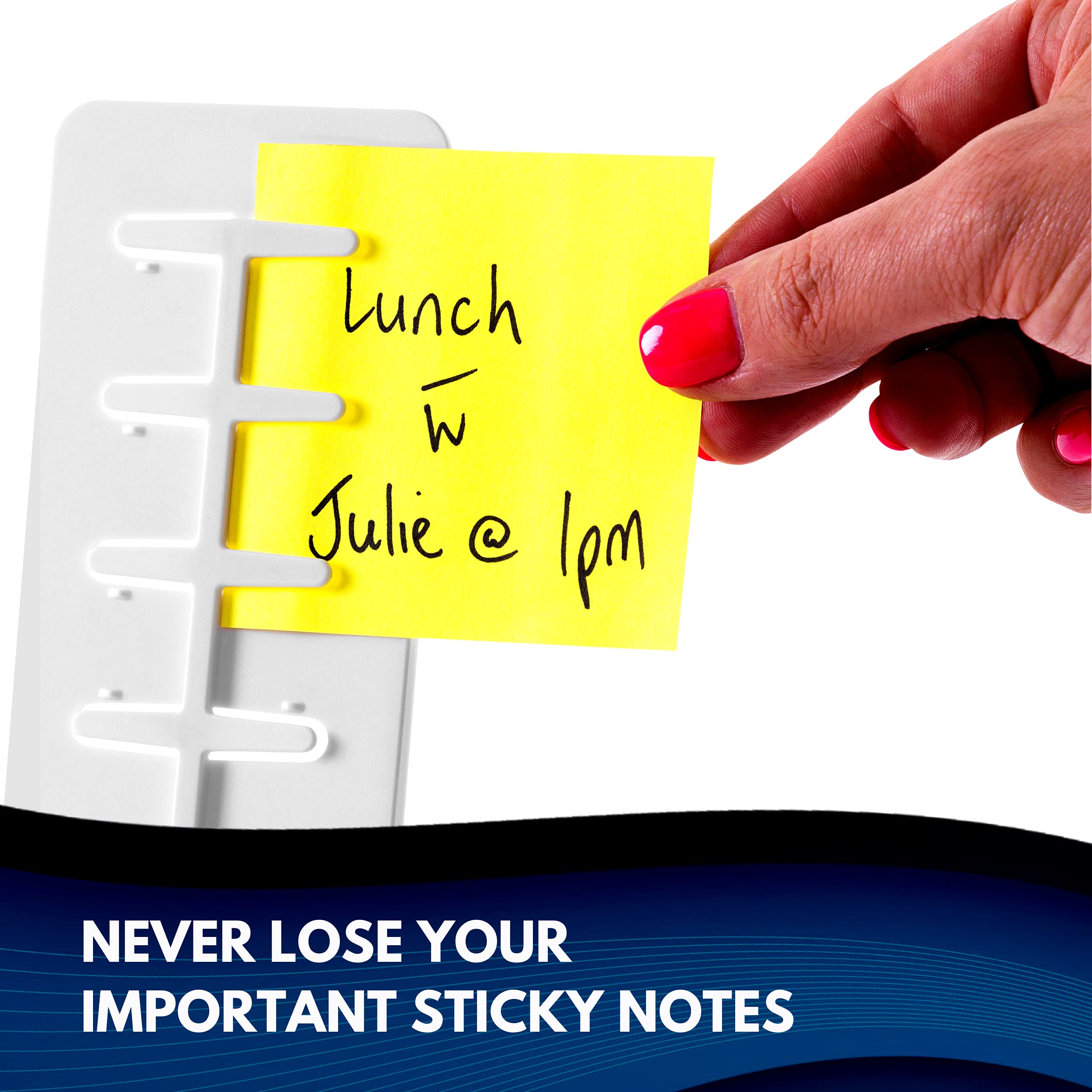 Note Tower Desktop Pro Dual Document Holder for Typing | Compact 2-Page Paper Stand for Desk | Organizer for Copy Paper, Photos & Sticky Notes | Includes 3x3 Post-it Notes | White | Perfect for Office, Study & Home Workspace Organization