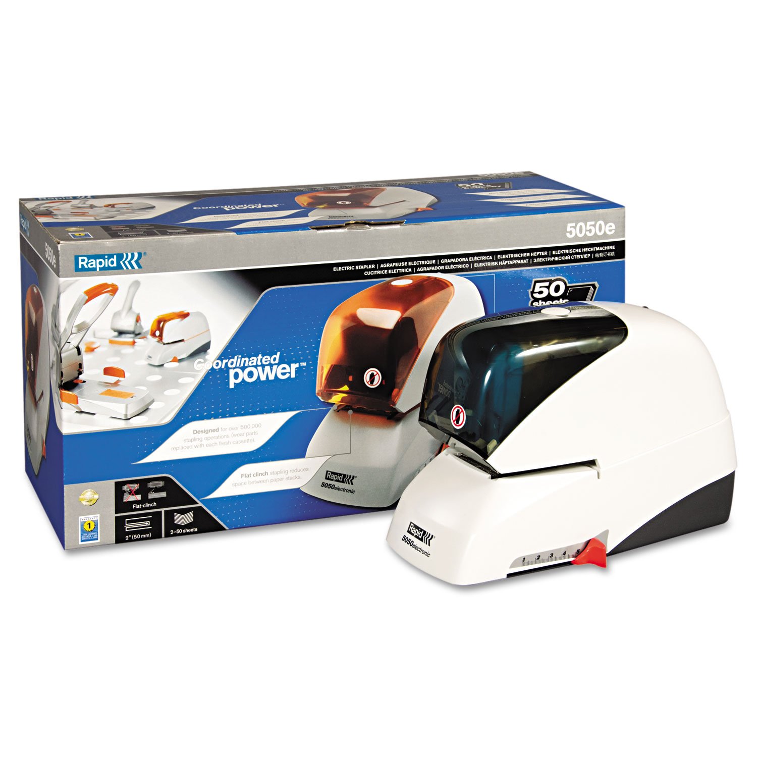 Rapid 5050e Professional Electric Stapler - Heavy Duty Staple Gun for Carpentry, Upholstery, and DIY Projects - Perfect for Home, Office, and Workshop Use