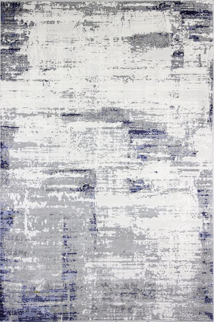 Bashian Collection 5' x 7.6' Ivory/Blue Area Rug - Premium Power Loom Polypropylene & Polyester Living Room Rug - Soft Non-Slip Runner for Entryway, Bedroom & Home Decor - Perfect for Modern Interior Design