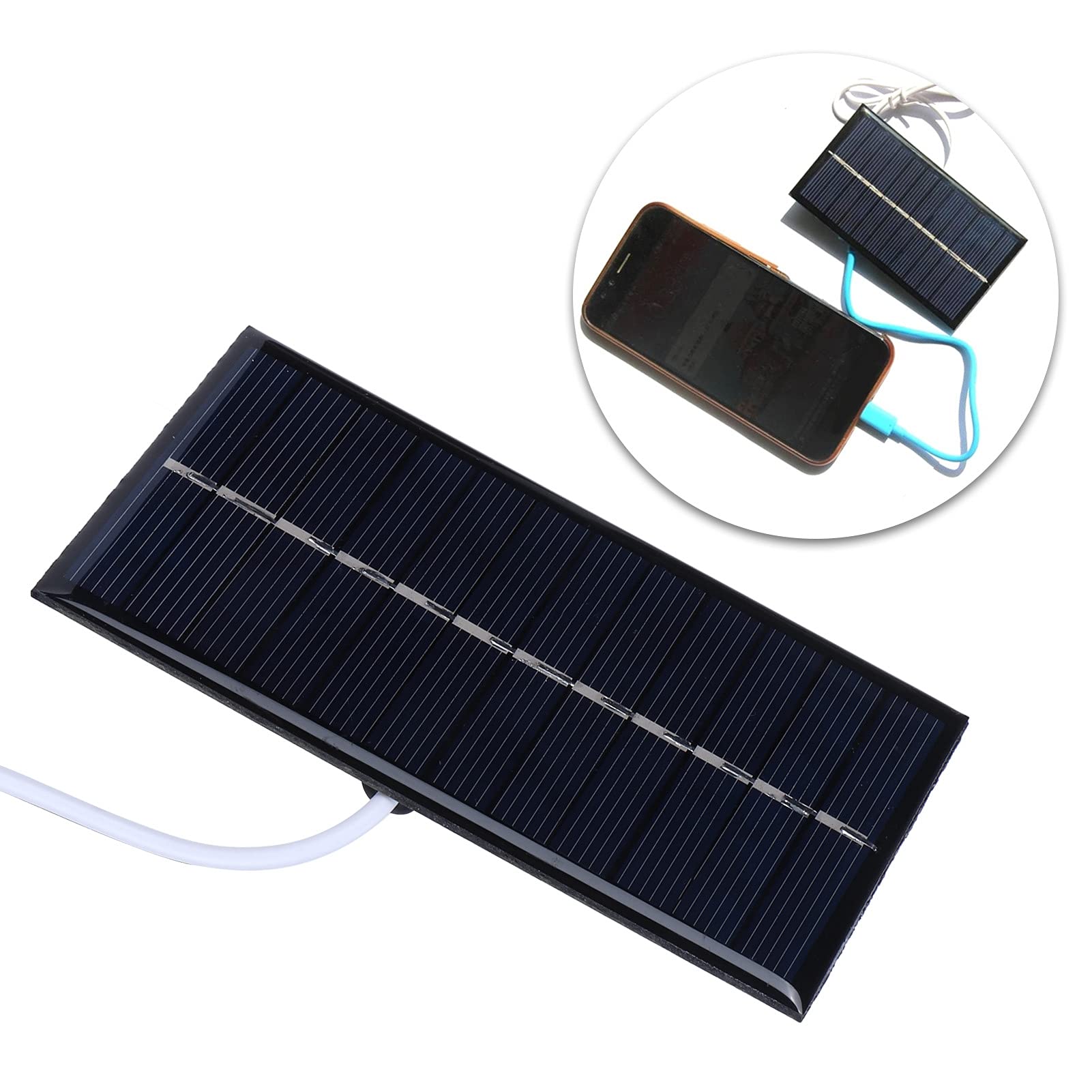 Walfront 1W 6V Polycrystalline Solar Panel - High Efficiency Solar Charging Board for Outdoor Toys, Garden Lights, Small Water Pumps & DIY Projects | Perfect for Camping, Backyard Decor & Renewable Energy Experiments