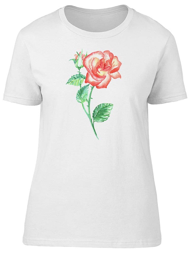 Smartprints Pink Rose Vintage Painting T-Shirt for Women - Casual & Artistic Fashion for Everyday Wear