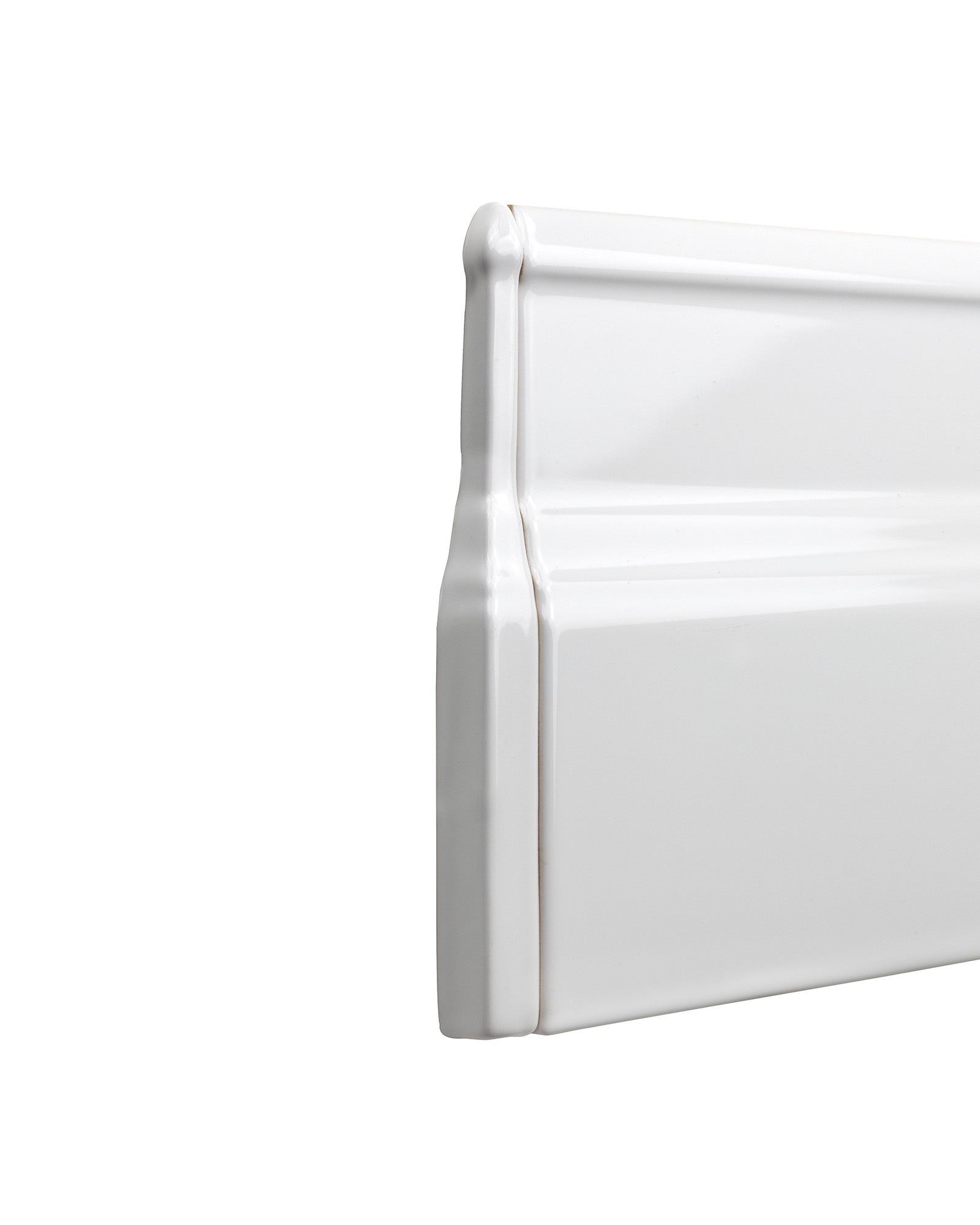 Kakel Victoria White Glossy Floor Skirting Corner - Perfect for Modern Home & Office Interior Design