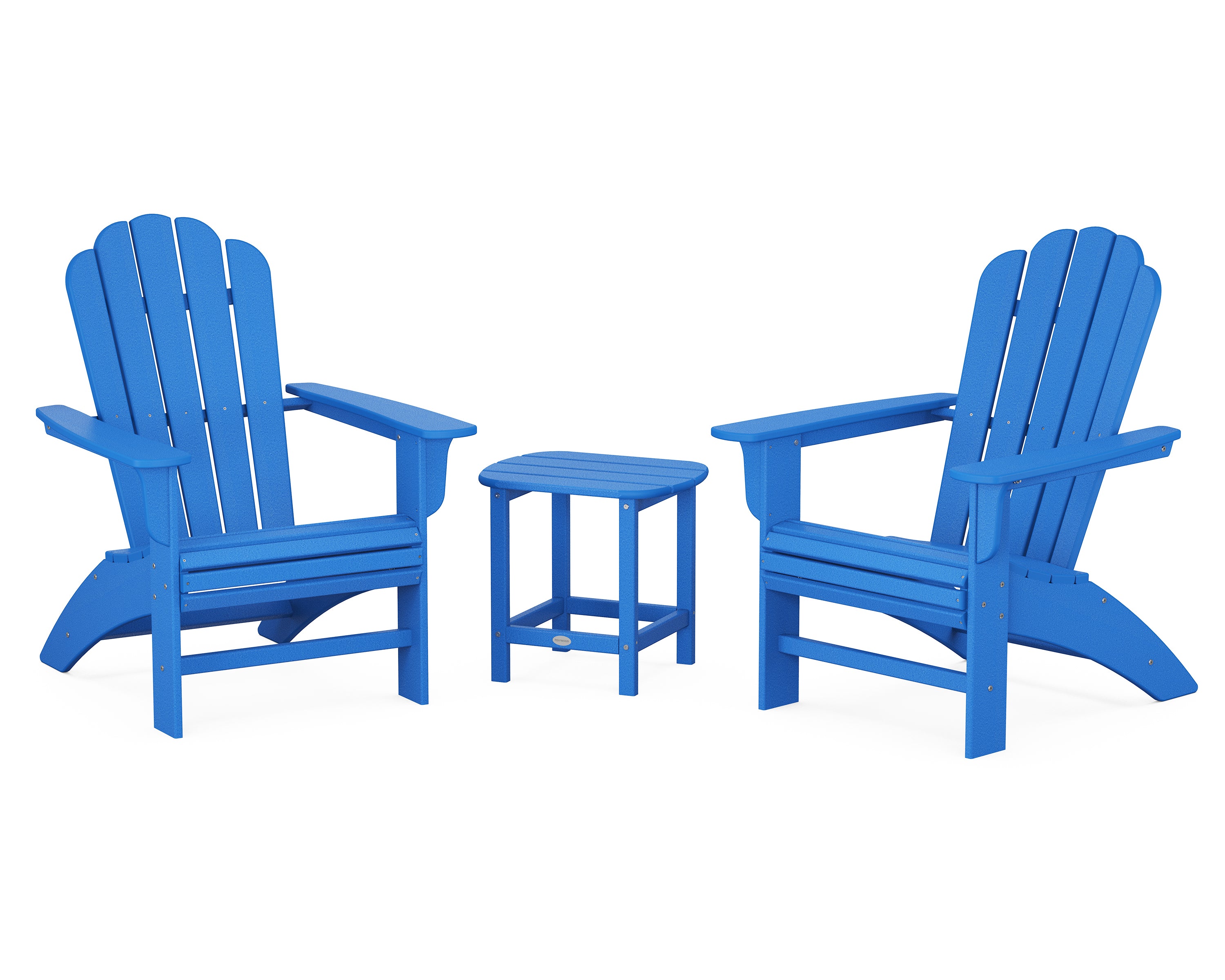 POLYWOOD Country Living Cottage Curveback Adirondack Chair 3-Piece Outdoor Patio Set - Perfect for Garden, Poolside & Backyard Relaxation