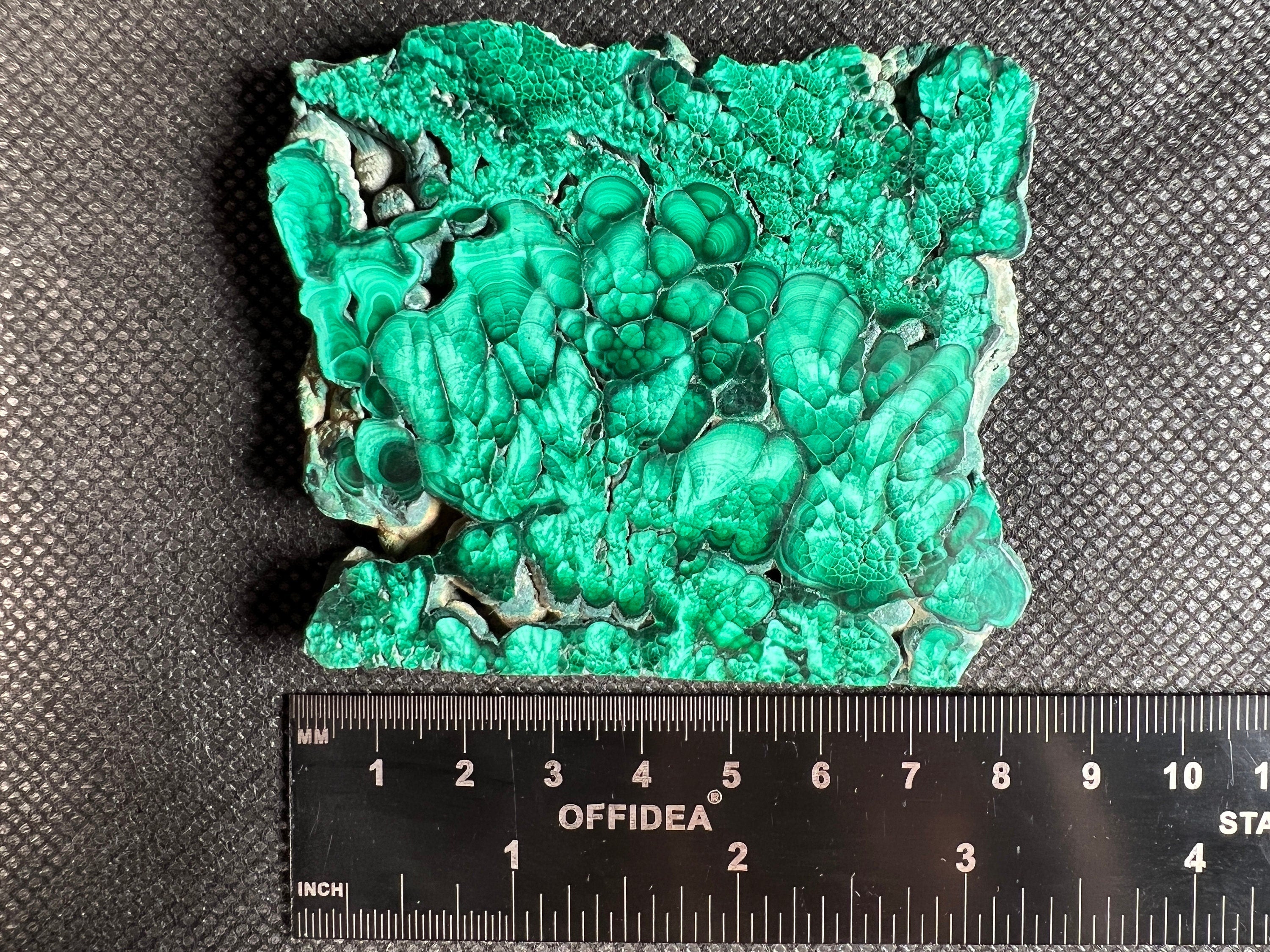Premium MALACHITE Crystal Slab - Natural Green Malachite Stone for Jewelry Making, Unique Spiritual Gift, Home & Office Decor (50407) - Perfect for Meditation, Healing Crystals Collection & Feng Shui Decorations
