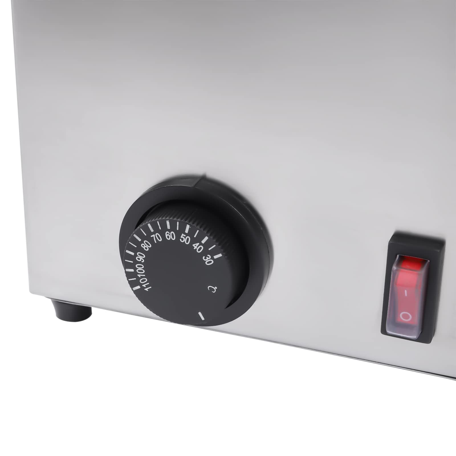 650W Commercial Hot Fudge Warmer with Pump - 2.4Qt Stainless Steel Single Head Cheese Warmer Dispenser with Adjustable Temperature Control - Perfect for Hot Fudge, Cheese, Caramel & Chocolate Sauce - Ideal for Restaurants, Cafes & Dessert Shops (Silver)