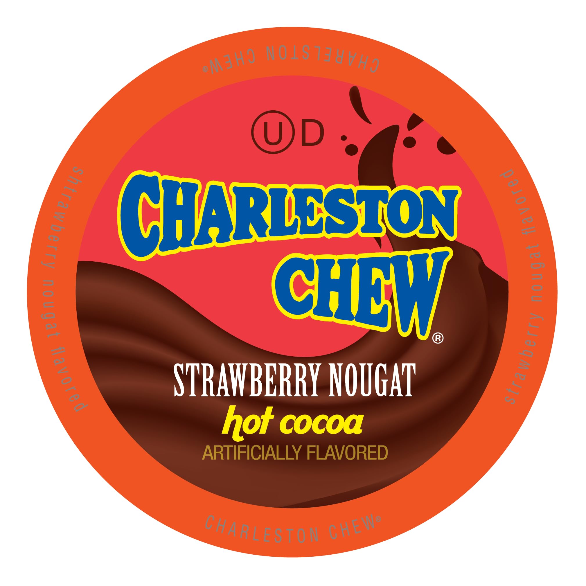 Charleston Chew Strawberry Flavored Hot Chocolate Pods - 72 Count (6 Packs of 12) | K-Cup 2.0 Brewer Compatible | Nostalgic Candy-Inspired Cocoa Mix | Perfect for Winter Warmth, Office Breaks & Cozy Nights