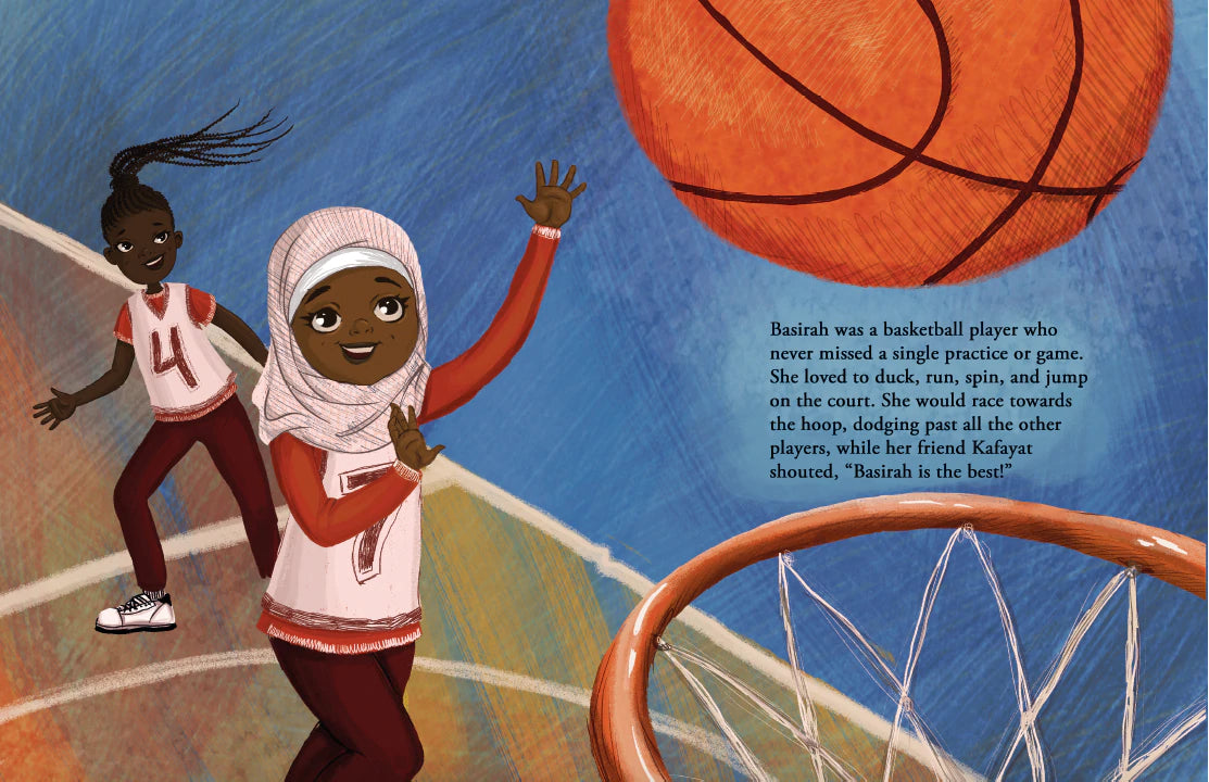 Basirah the Basketball Player Says Insha Allah - Inspirational Sports Quote for Muslim Athletes & Fans - Perfect for Gym, Home Decor & Gifts