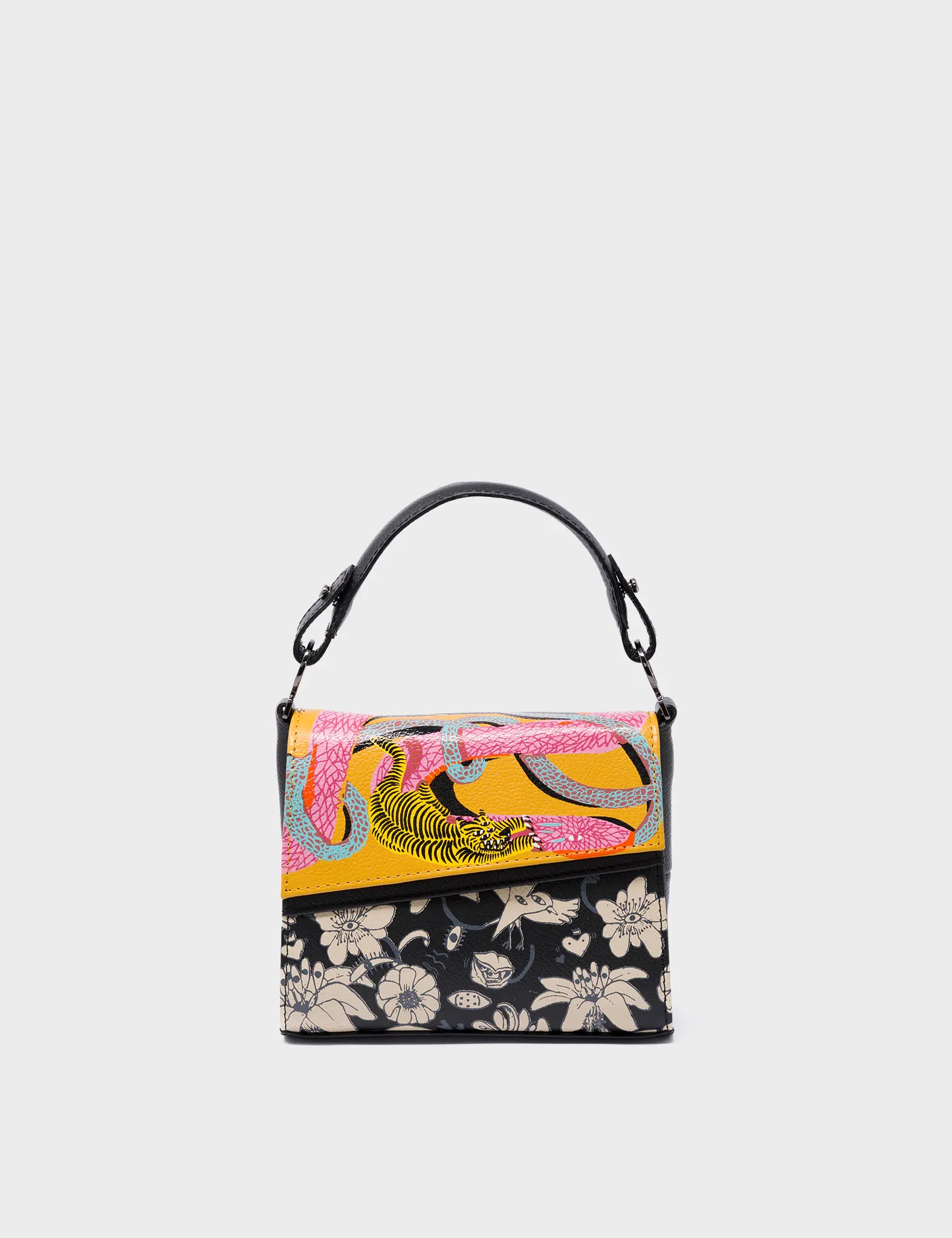 Anastasio Black Leather Micro Crossbody Handbag - Stylish & Compact for Everyday Use, Travel, and Date Nights