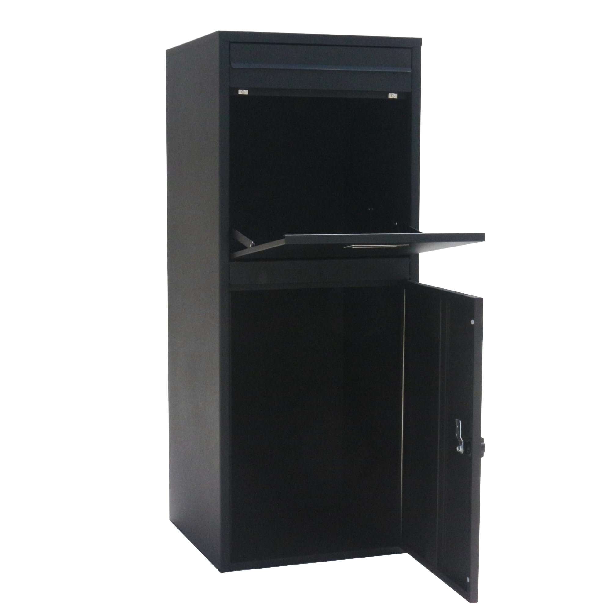 Secure Outdoor Parcel Drop Box with Lock & Handle - Waterproof Package Delivery Box for Home, 16.73