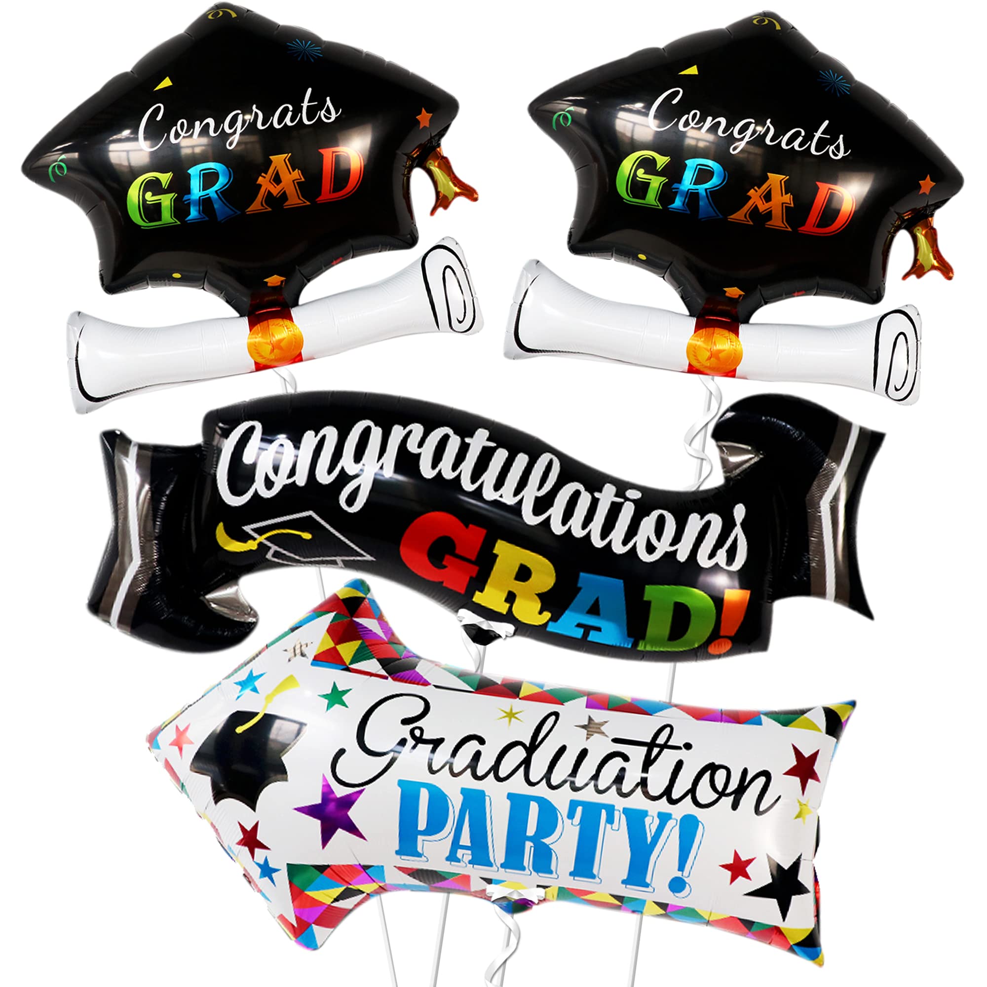 KatchOn 38 Inch Large Graduation Cap Balloon - Class of 2025 Graduation Decorations, Kindergarten Graduation Party Supplies | Perfect for School Graduation Ceremonies, Photo Backdrops & Celebration Decor