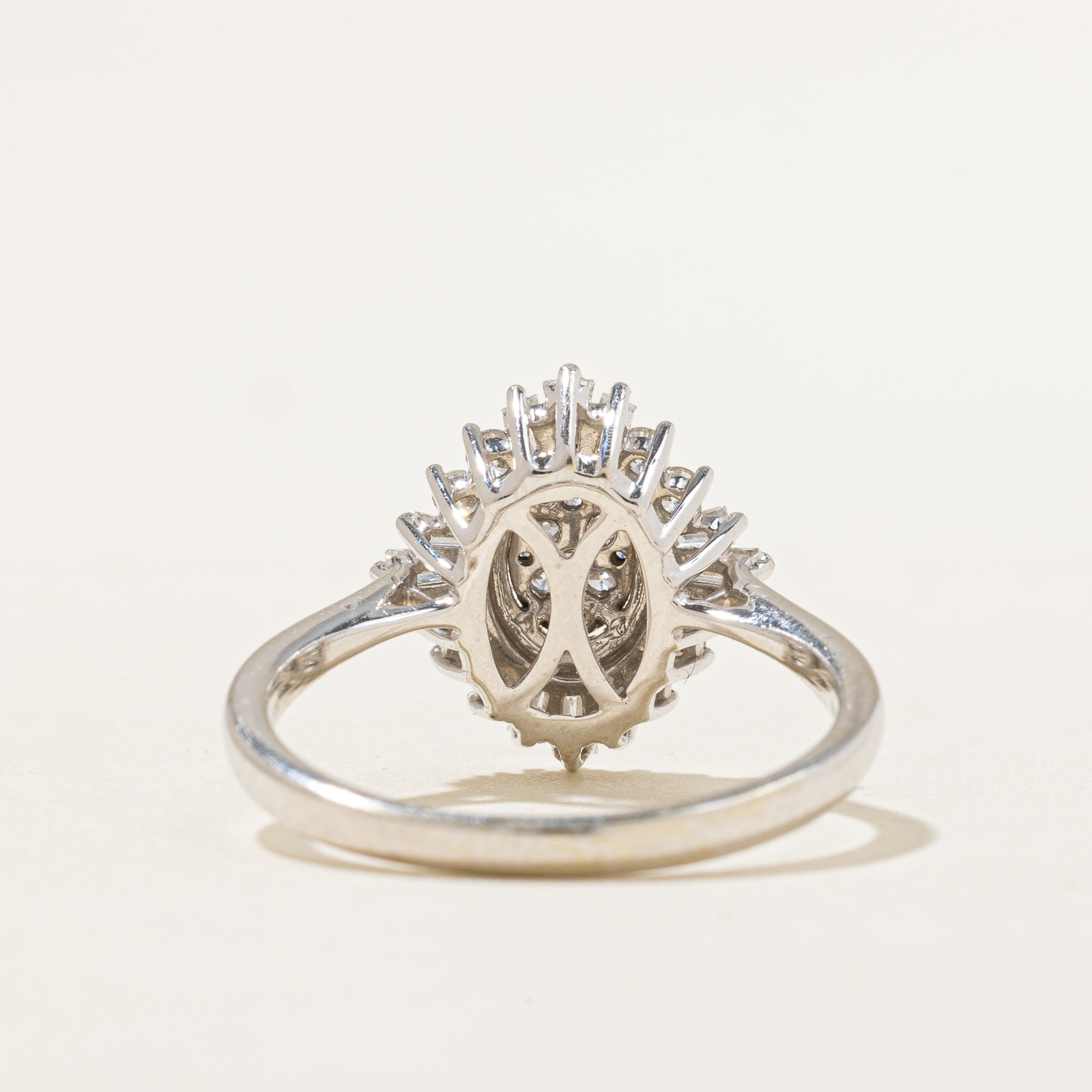 0.62ctw Multi-Cut Diamond Cluster Ring for Women - Size 6.5 | Elegant Wedding, Engagement & Anniversary Jewelry Gift