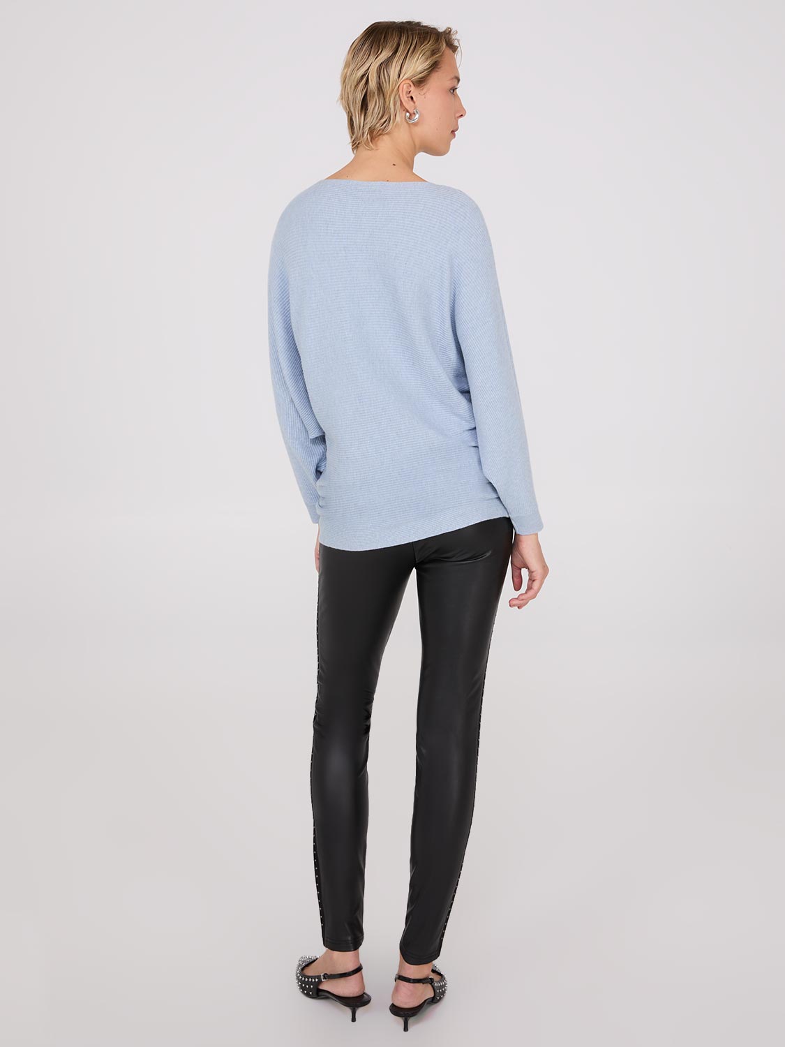 3/4 Dolman Sleeve Ottoman Stitch Sweater for Women - Cozy Knit Pullover for Fall & Winter - Perfect for Casual Outfits, Office Wear and Coffee Dates