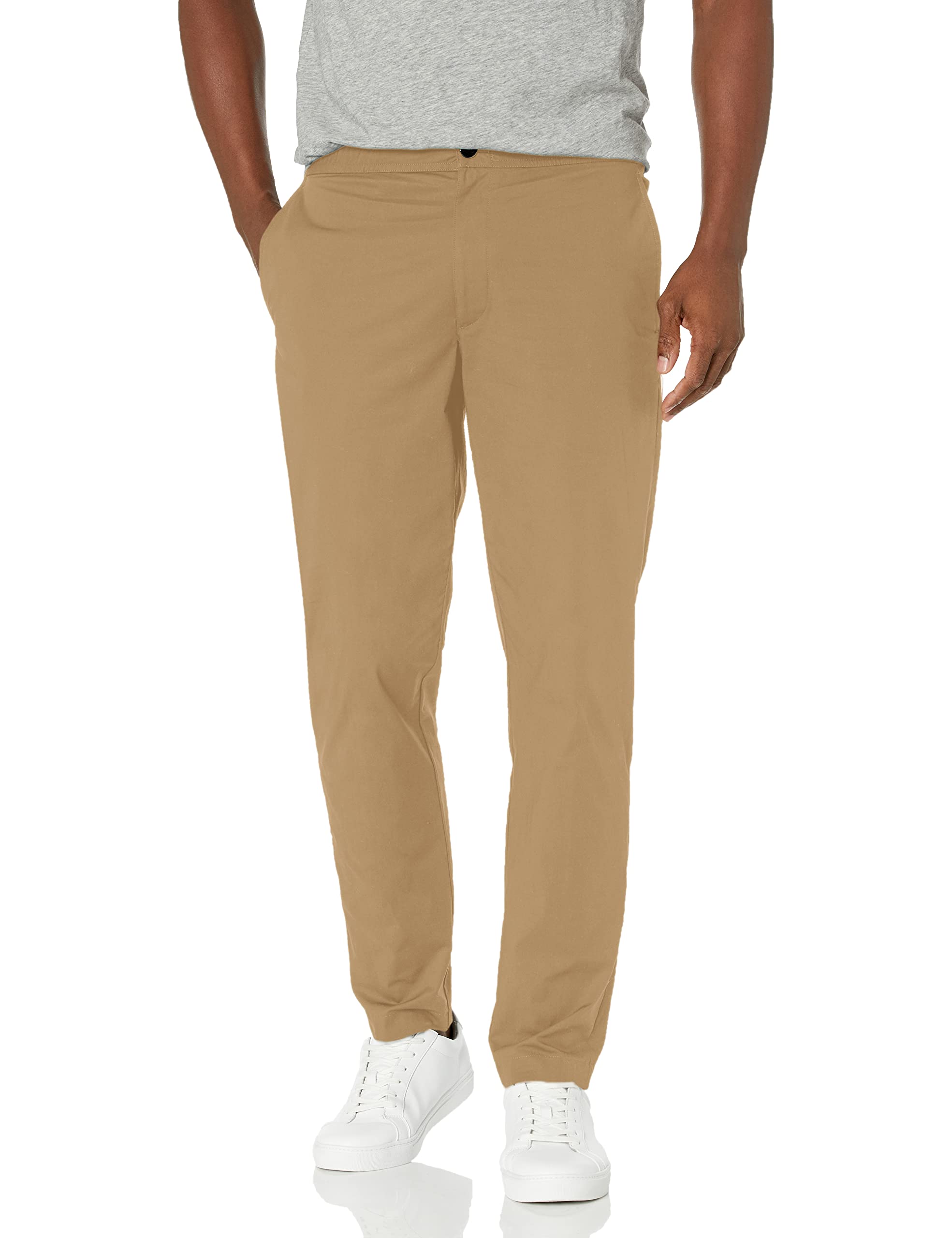 Theory Men's Mayer Slub Poplin Drawstring Pants - Comfortable Casual & Travel Pants for Work, Weekend & Lounge Wear