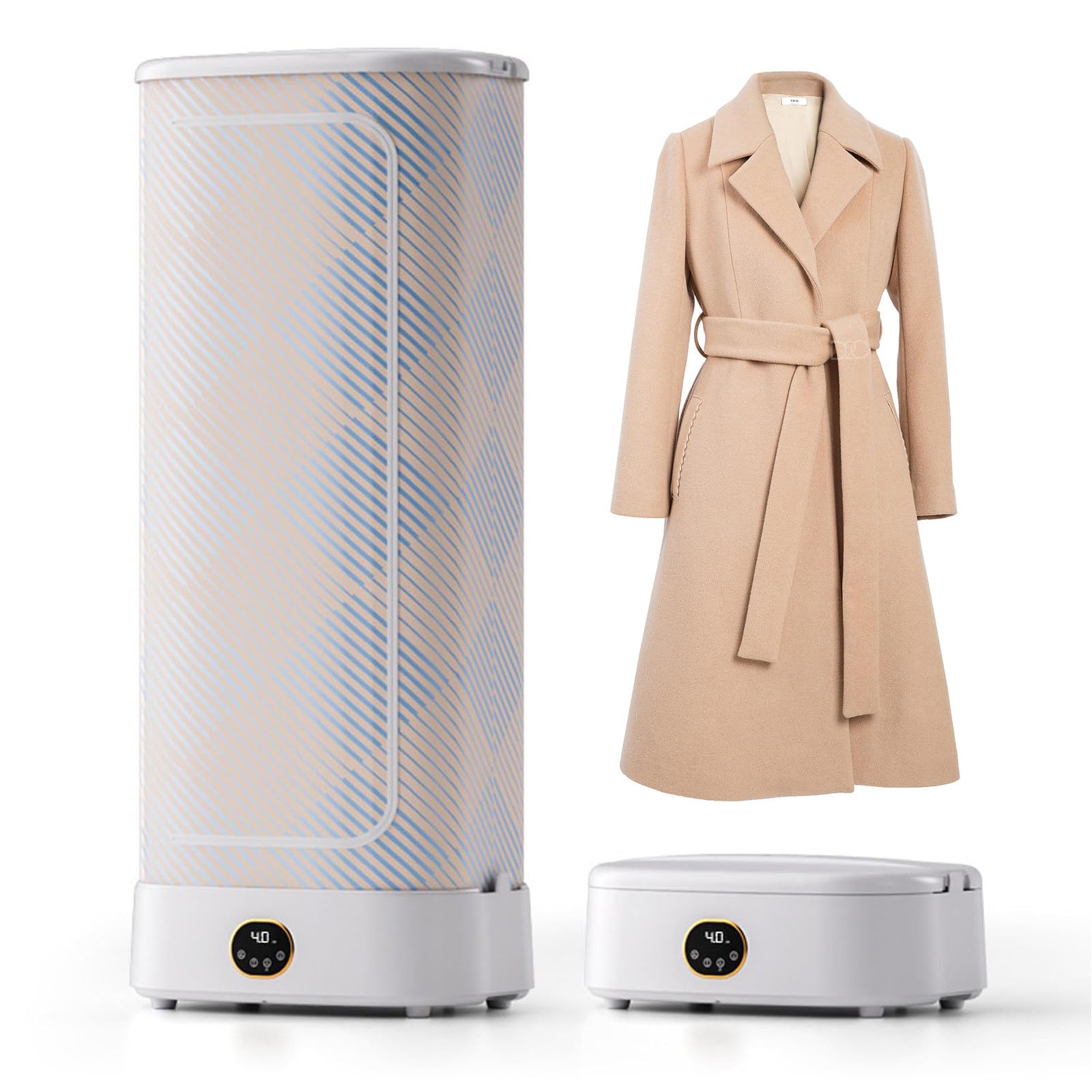 360° Hot Air Circulation Portable Dryer - Intelligent Programmed Disinfection & Drying, Foldable Steam Hanger for Clothes & Fabrics - Perfect for Travel, Apartments & Small Spaces