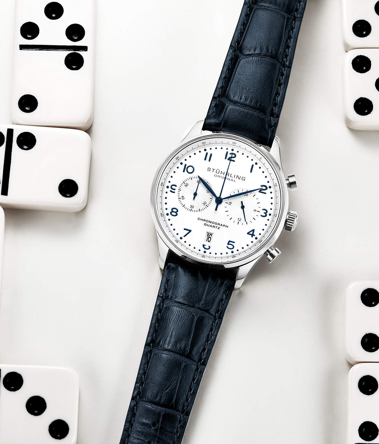 GR1 Q 4012 Men's Quartz Chronograph Watch 42mm - Stylish Sport & Dress Watch for Business, Casual & Outdoor Activities