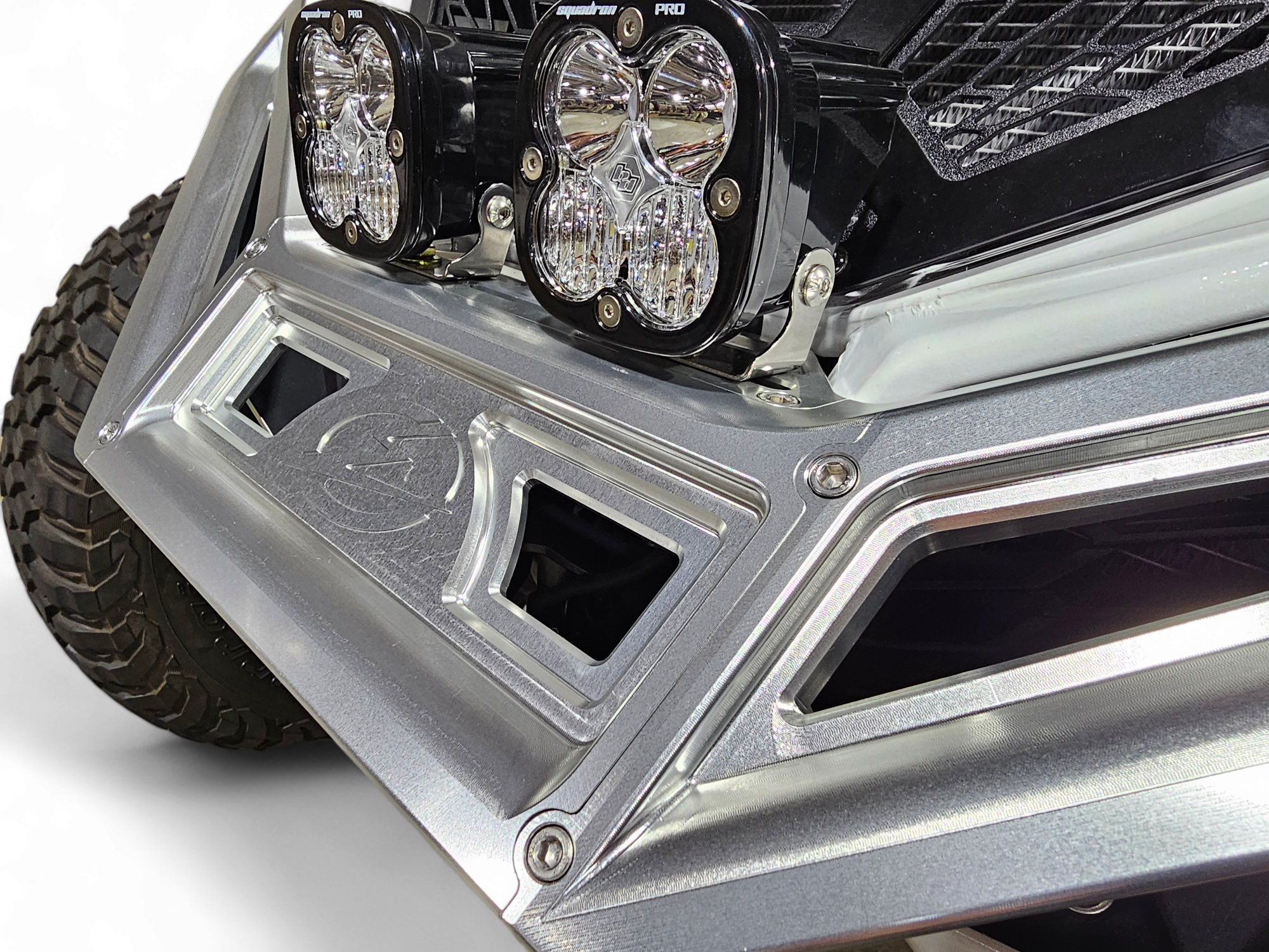 Can Am X3 Maverick Front Winch Bumper (2017-2024) - Machined Billet Aluminum, Clear Anodized Finish - FWB210036 - Perfect for Off-Roading & Trail Adventures