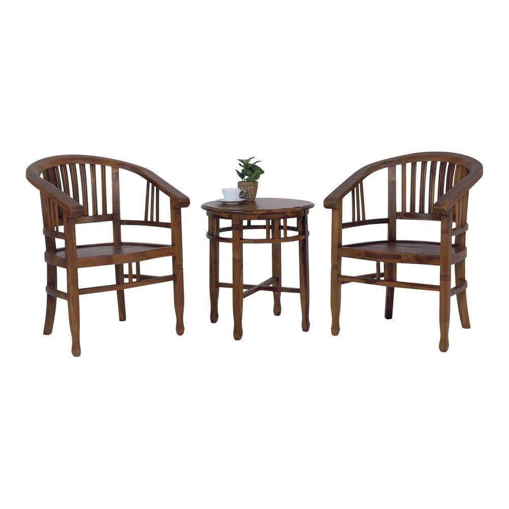 Premium Mandy Teak Wood Tea Set - Handcrafted Teakwood Tea Tray with 6 Cups & Teapot - Elegant Tea Ceremony Set for Home, Office & Gifting (Brown)