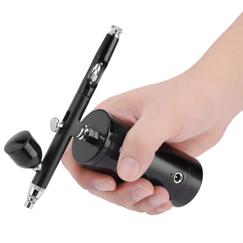 **USB Powered Air Compressor & Tire Pump - Portable Black Airbrush Kit for Model Making, Cake Decoration, Tattoo Art | Perfect for DIY, Crafts & Automotive Use**