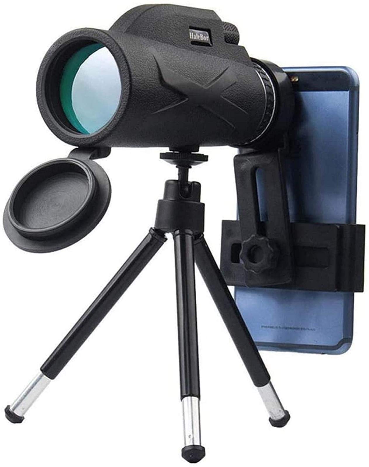 80X100 HD Monocular Telescope with Smartphone Adapter - BAK4 Prism, Waterproof for Bird Watching, Travel & Camping | Perfect for Outdoor Adventures, Wildlife Observation & Long-Distance Viewing