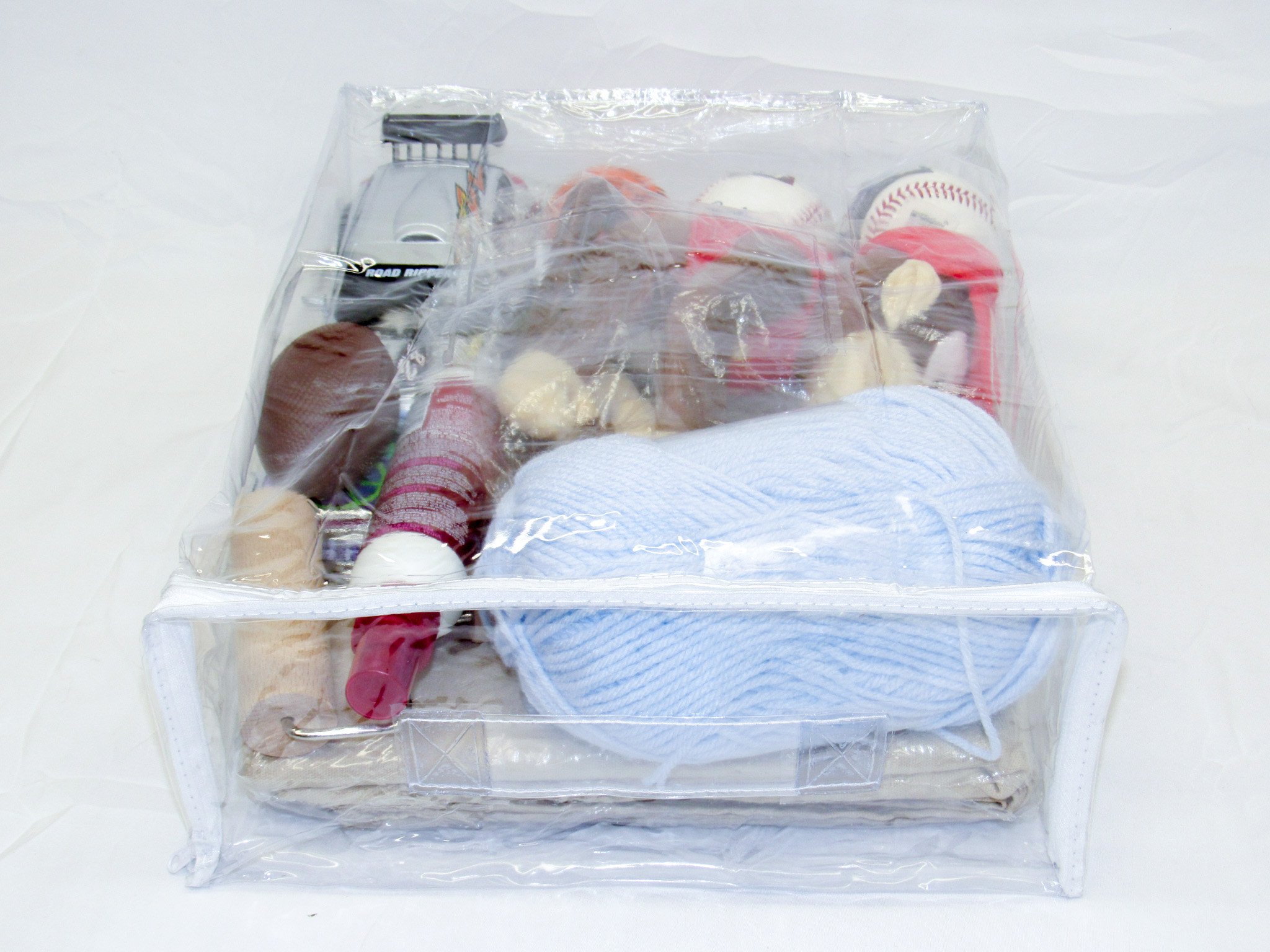 8-Pack Clear Heavy Duty Vinyl Storage Bags with Zipper - 12