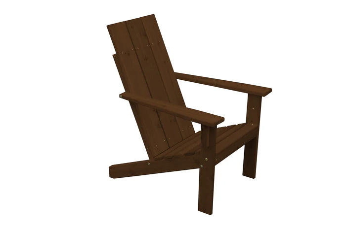 Modern Adirondack Chair - Contemporary Outdoor Lounge Chair with Weather-Resistant Wood - Perfect for Patio, Garden, Poolside & Backyard Relaxation