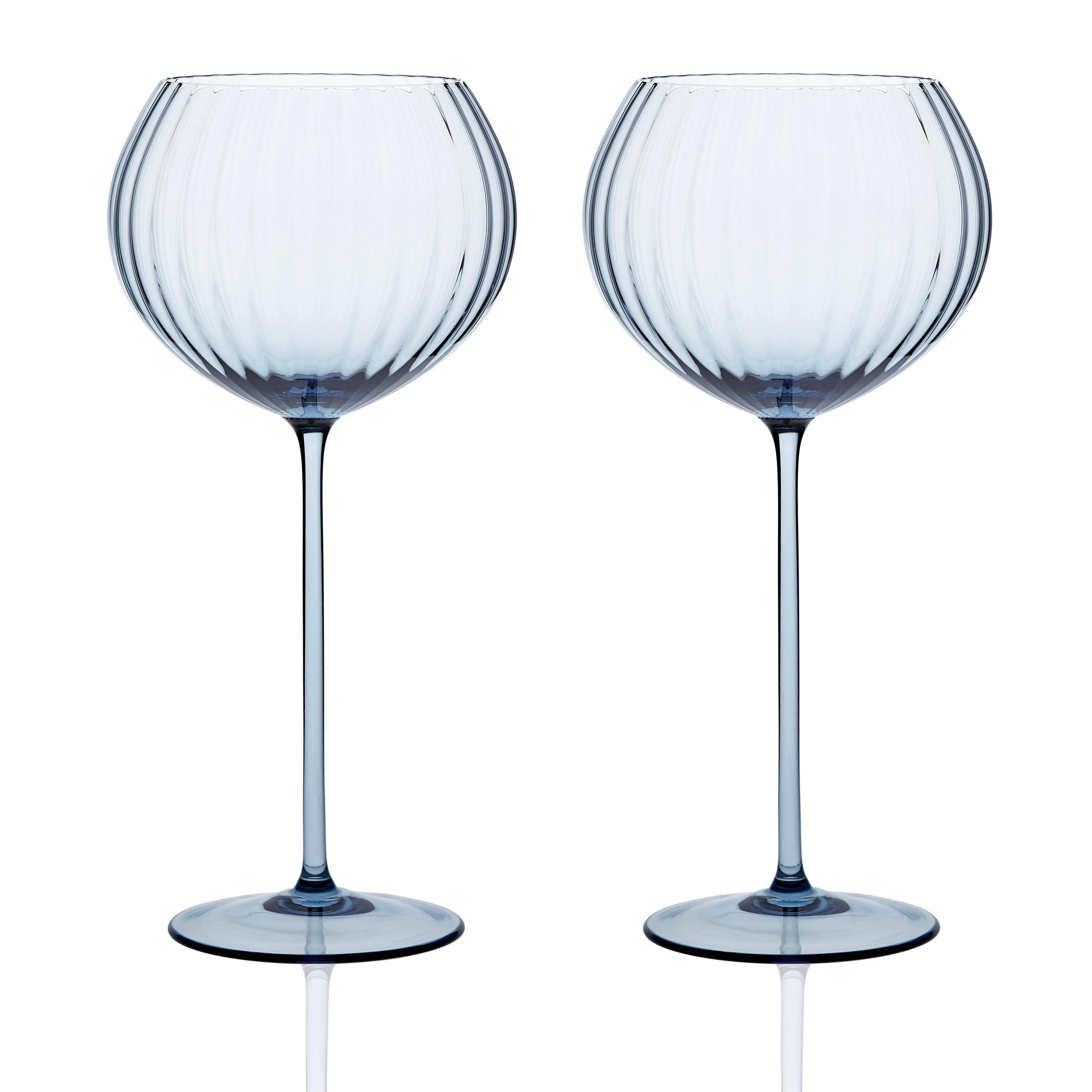 Premium Quinn Ocean Red Wine Glasses Set - Elegant Crystal Stemware for Cabernet, Merlot & Pinot Noir - Perfect for Dinner Parties, Romantic Dates & Wine Tasting Events