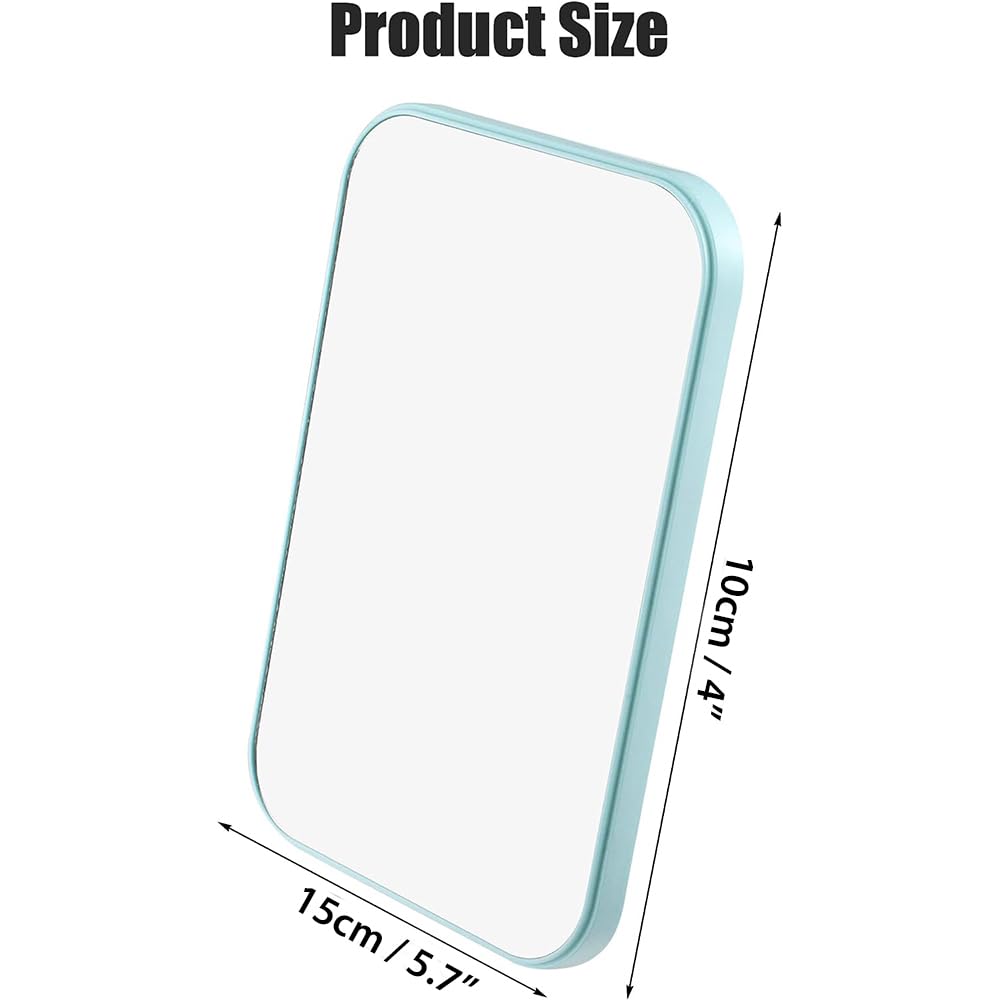 Foldable HD Makeup Mirror for Women - Portable Travel & Dressing Table (Blue, 5.7x4 Inch) - Perfect for Bedroom & Vanity