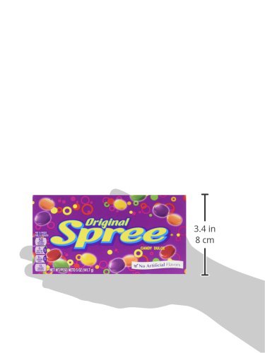 Original Spree Candy Theater Box - 5 Ounce (Pack of 1) | Sweet & Sour Chewy Candy for Movies, Parties & Snacking