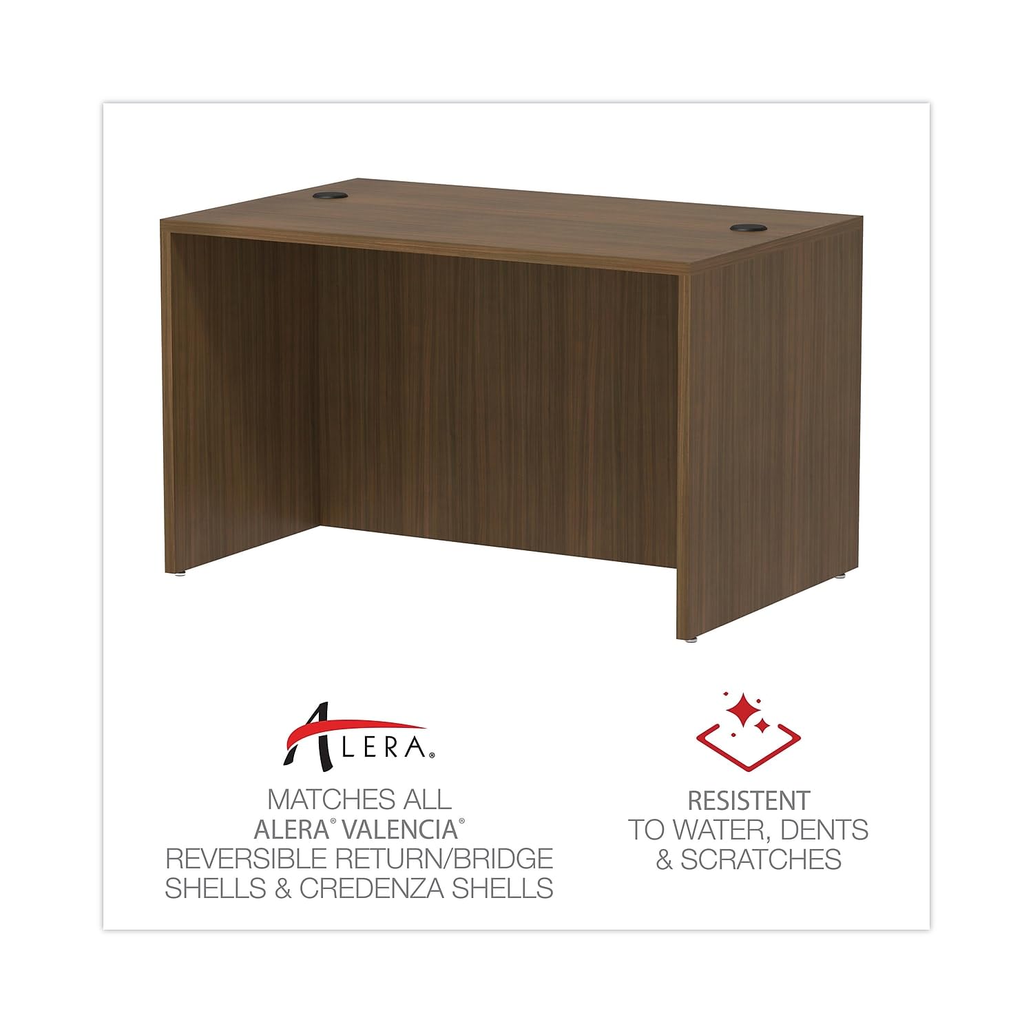 Alera Valencia Series Straight Front Office Desk Shell - 47.25