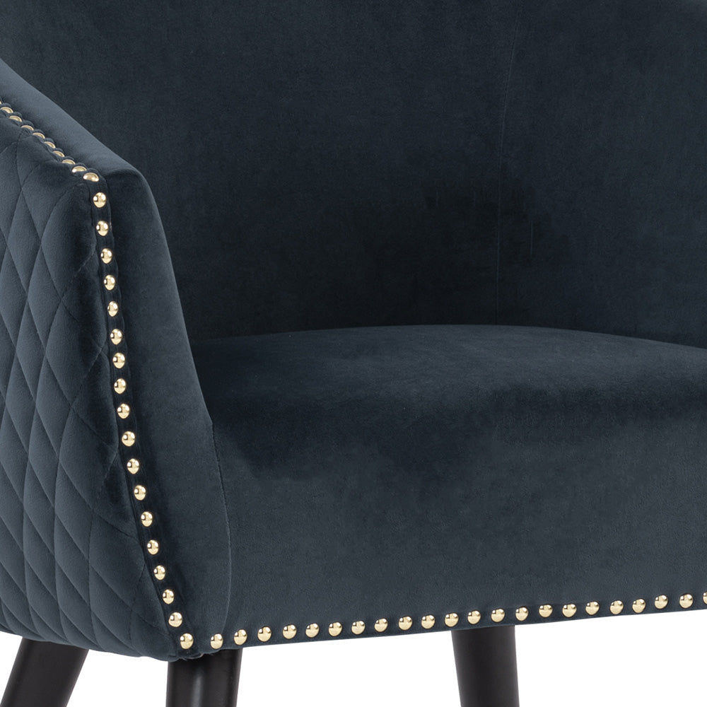 Denim Blue DENIZ Lounge Chair - Modern Comfortable Accent Chair for Living Room, Bedroom & Office - Perfect for Relaxing, Reading & Lounging