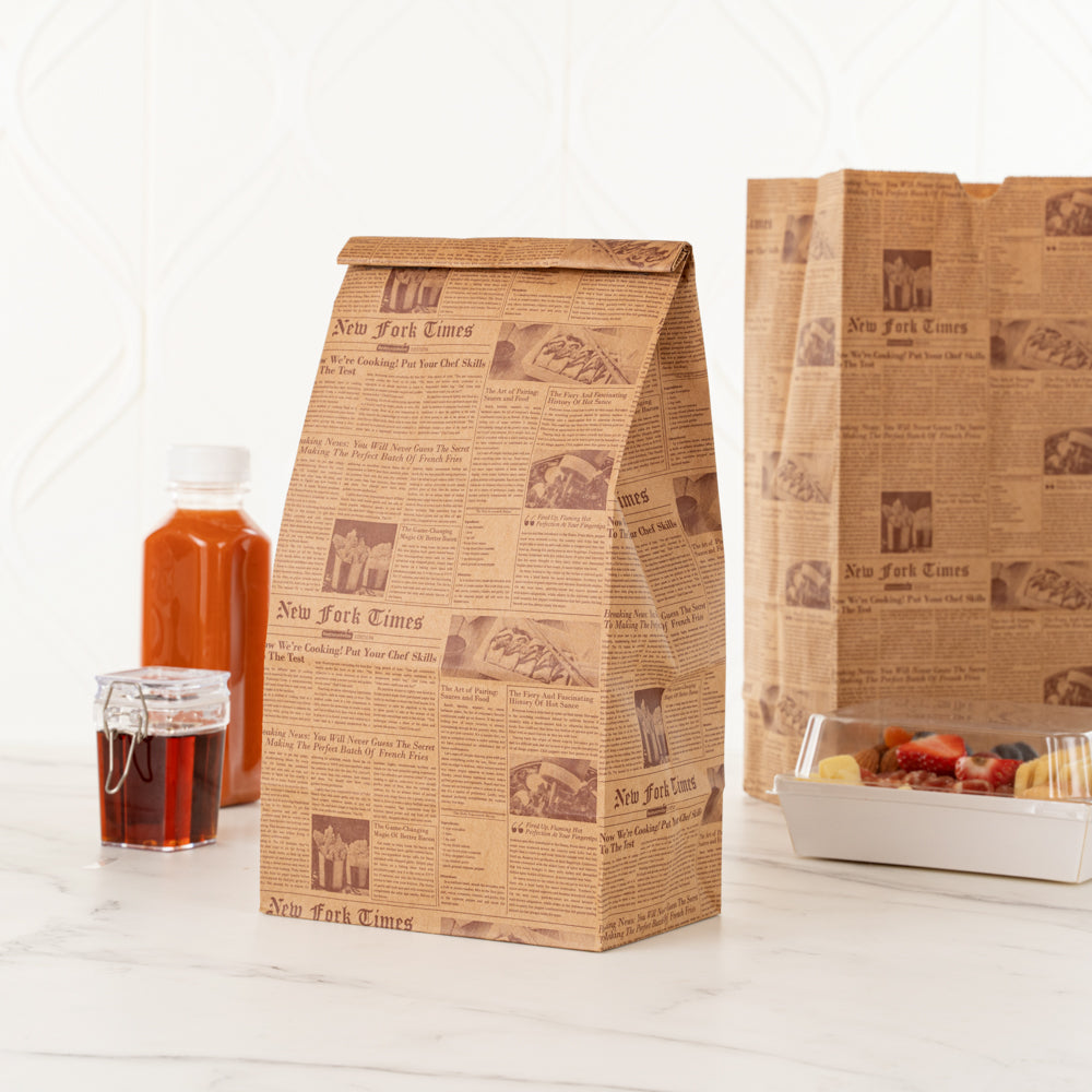 Eco-Friendly Kraft Paper Bags 8 lb, 6 x 4 x 11.75 Inches - Pack of 100 | Perfect for Retail Shopping, Gift Packaging & Party Favors