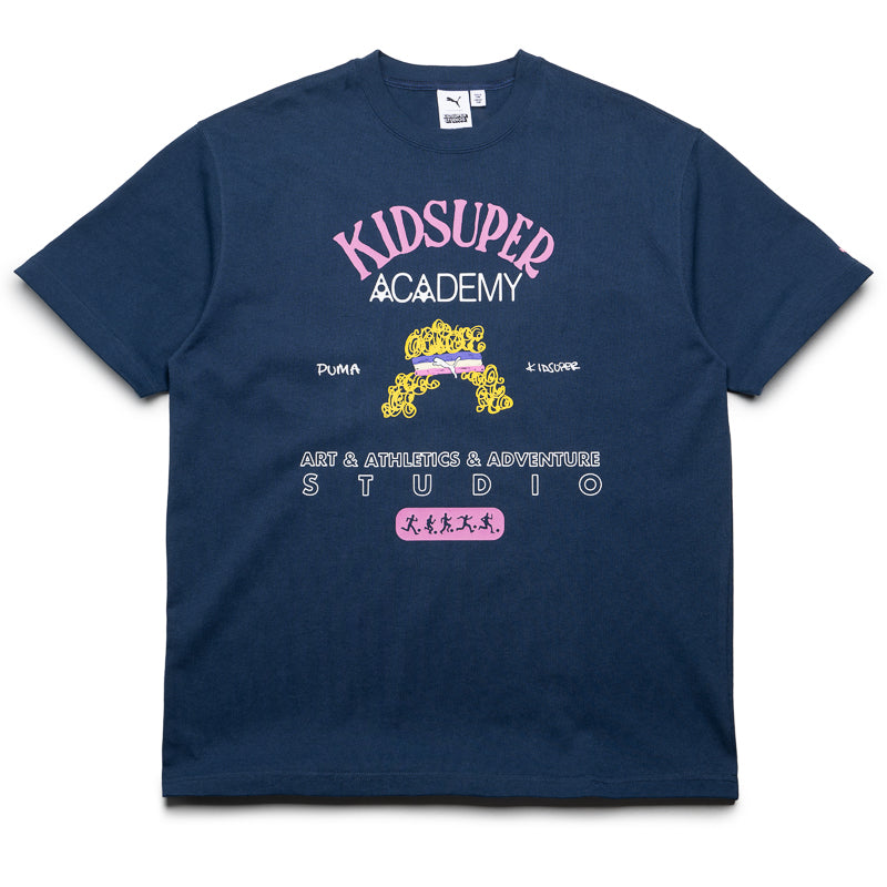 KidSuper x Puma Graphic Tee - Club Navy Color Men's Casual T-Shirt | Streetwear Fashion for Urban Style & Everyday Wear