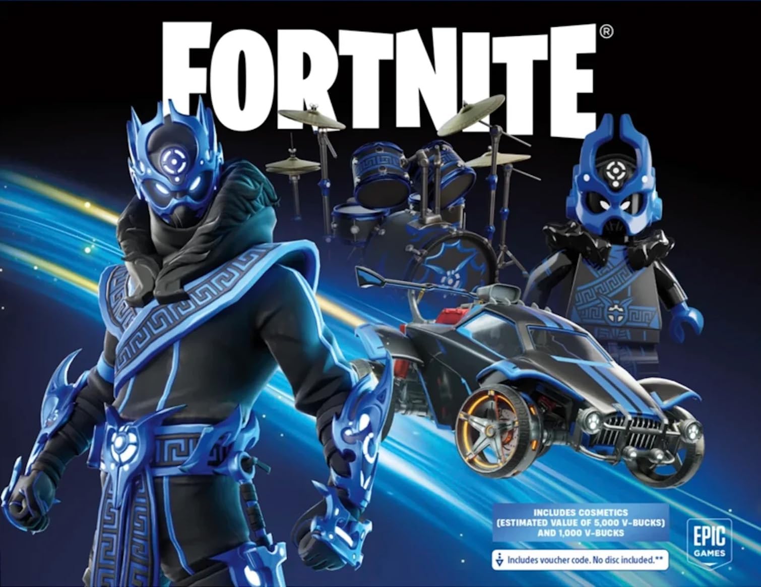 PlayStation 5 Pro 3TB Digital Edition Gaming Console - Fortnite Cobalt Star Bundle with Controller Charger (White) | High-Speed PCIe SSD, Flagship Pro PS5 for Ultimate Gaming Experience | Perfect for 4K Gaming, Streaming & Competitive eSports