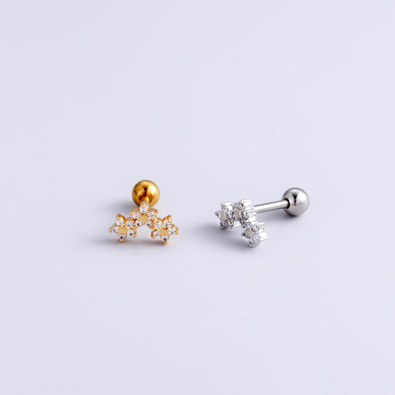 16G Surgical Steel Cartilage Earrings - Butterfly Dangle Tiny Ball Back Earrings for Women | Hypoallergenic Body Jewelry for Pierced Ears | Perfect for Everyday Wear, Parties & Gifts
